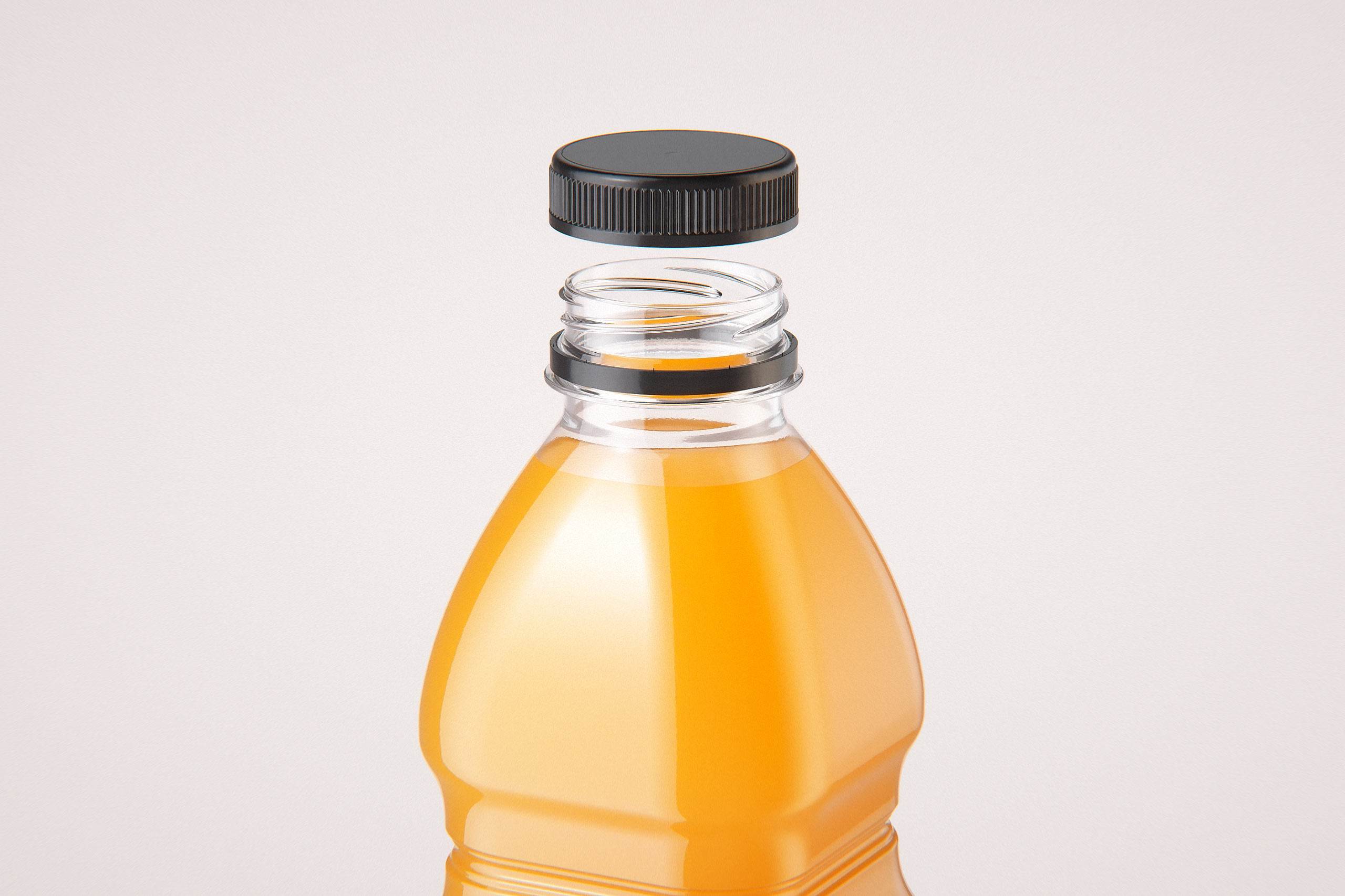 Carree Juice PET Plastic Bottle 1000ml packaging 3d model pack