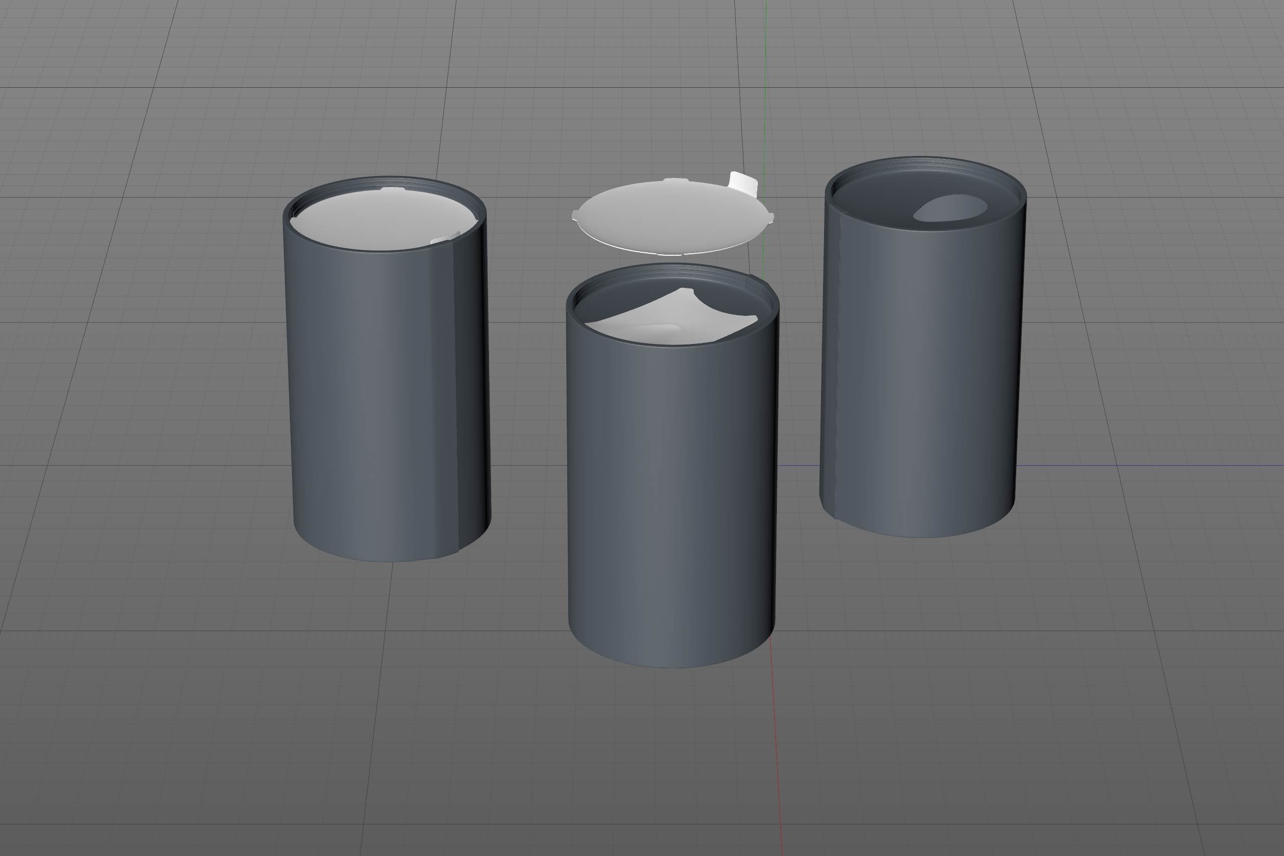 Packaging 3D model of carton can Cartocan 150ml