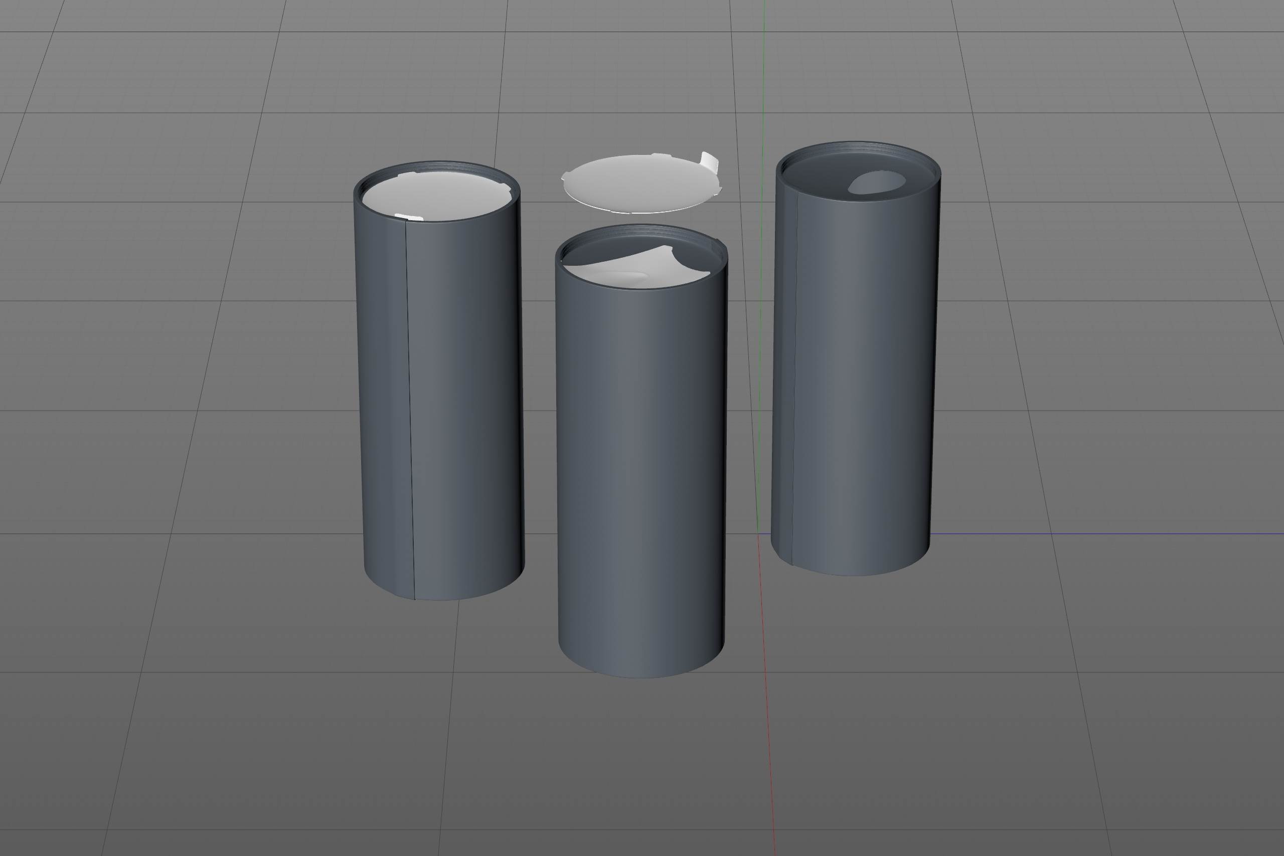 Packaging 3D model of carton can Cartocan 250ml