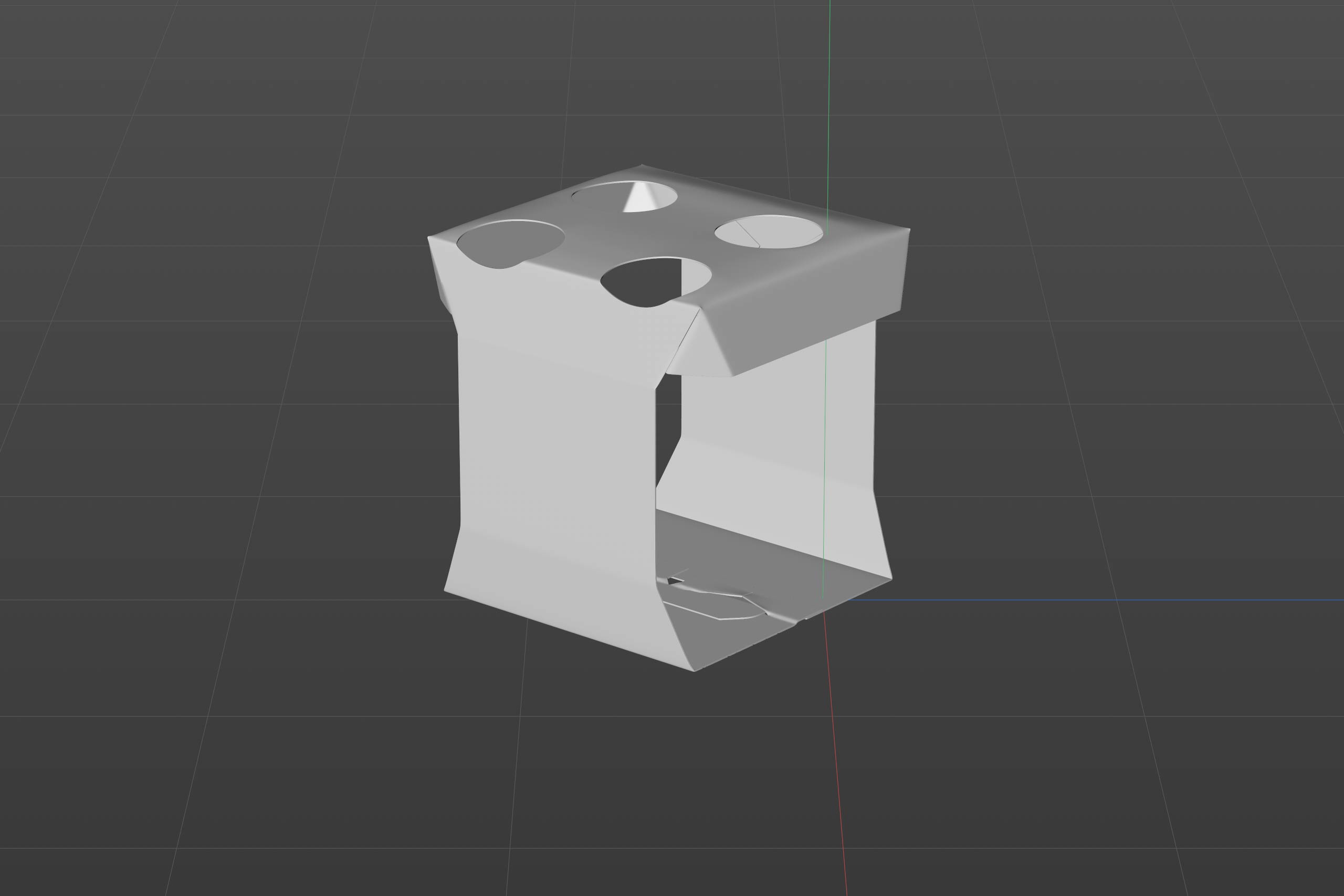 Carton multi-pack packaging for 4x330ml Tetra Prizma Square premium 3D model