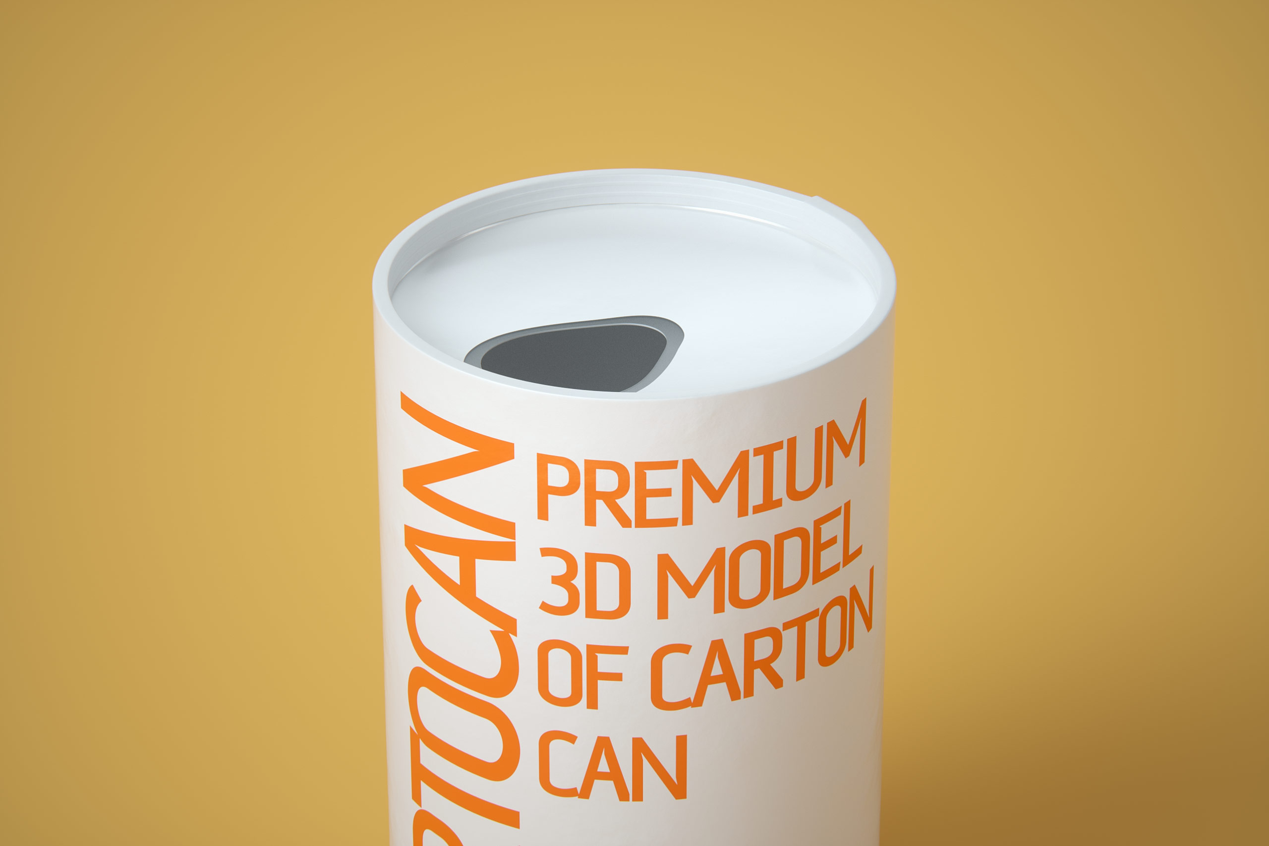 Packaging 3D model of carton can Cartocan 150ml