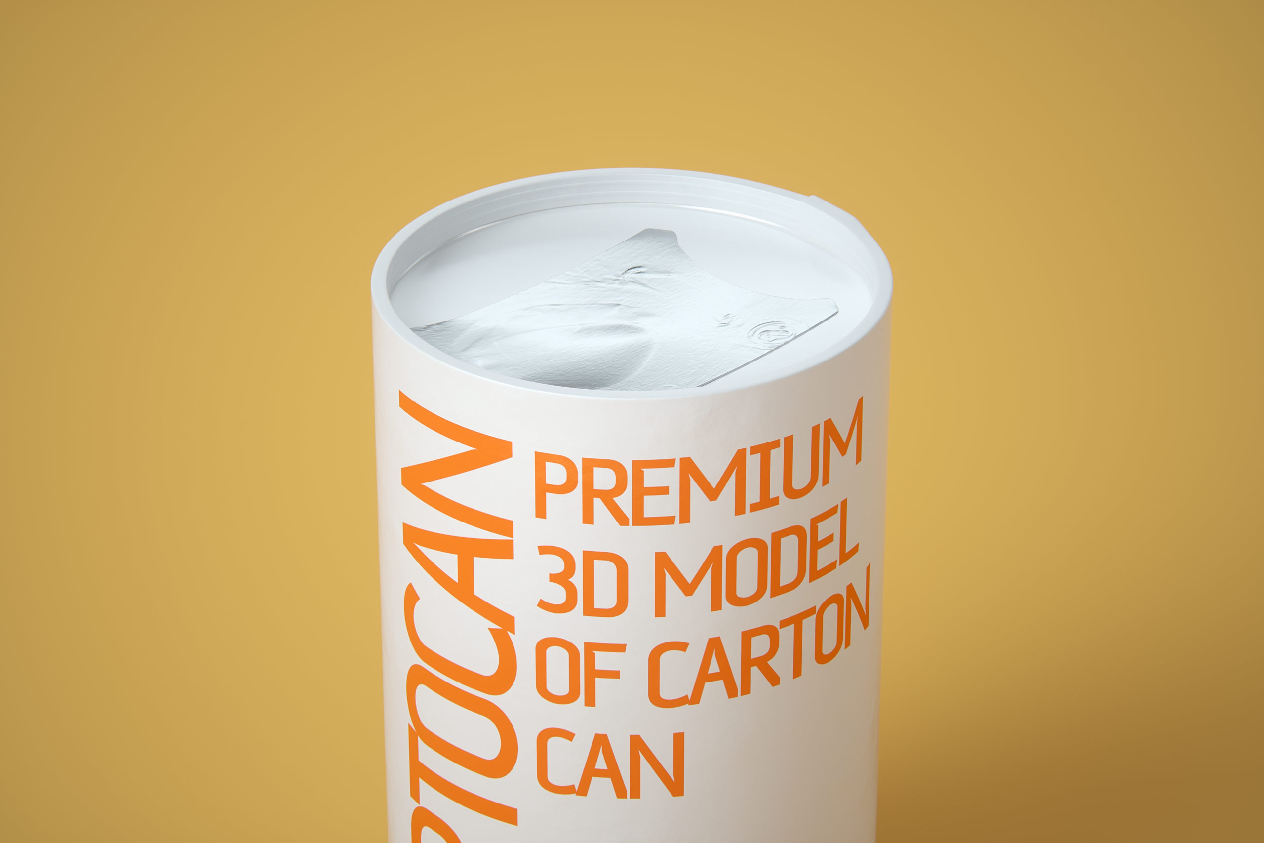 Packaging 3D model of carton can Cartocan 150ml
