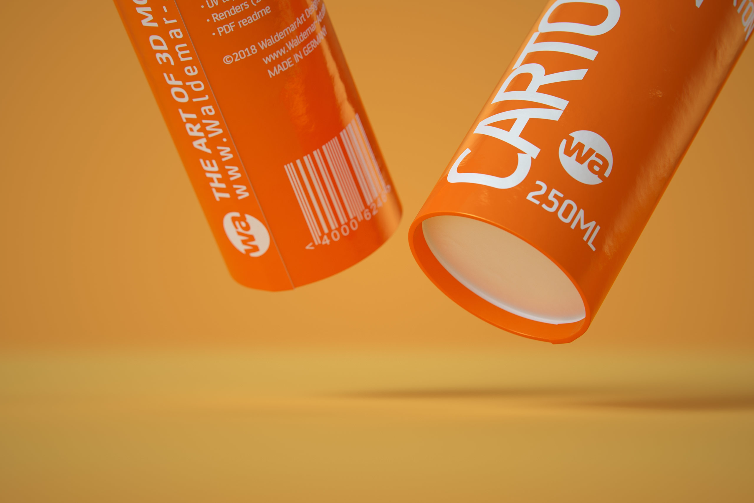 Packaging 3D model of carton can Cartocan 250ml