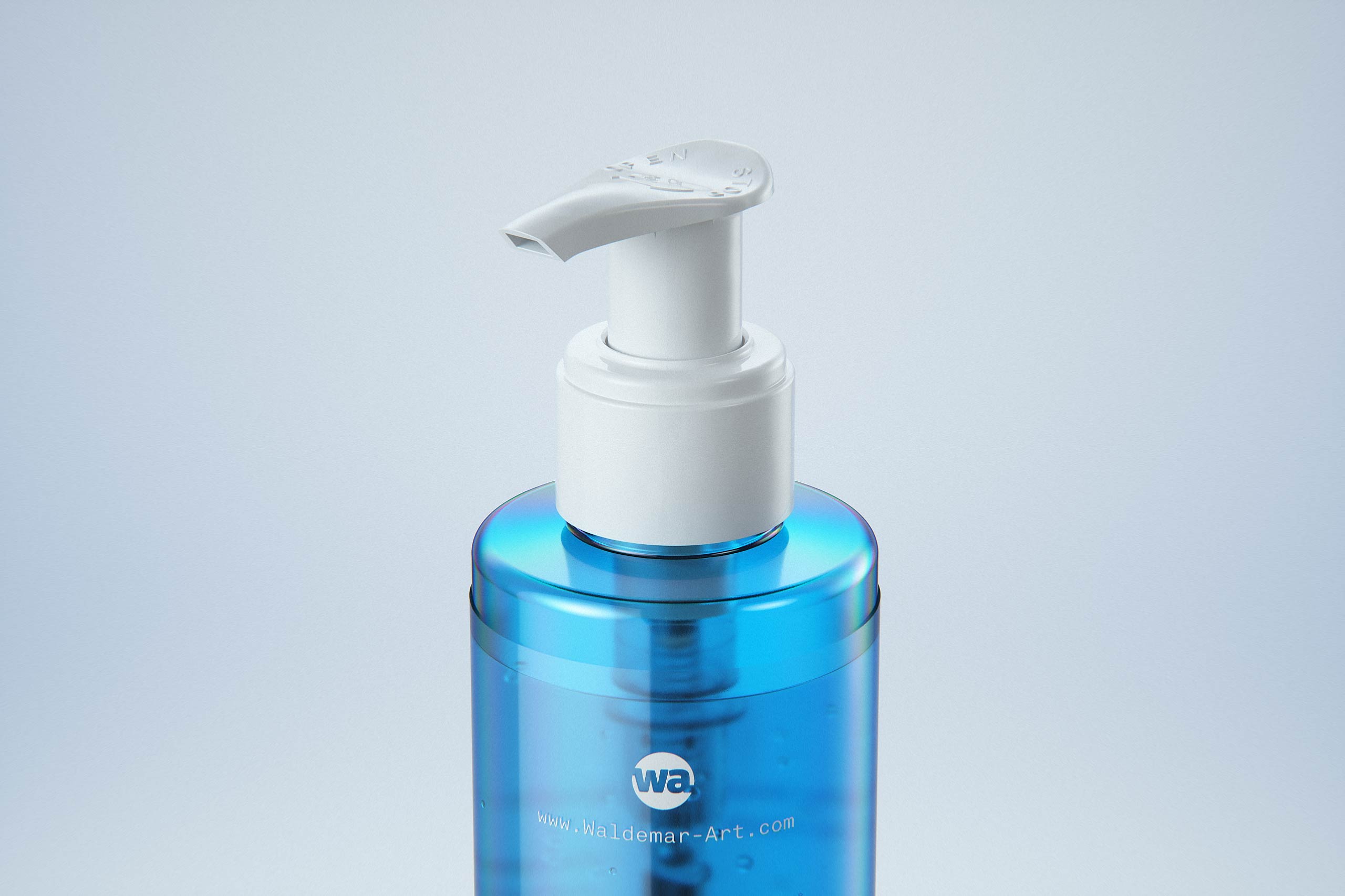 Cleansing Gel Plastic Bottle 200ml packaging 3D model