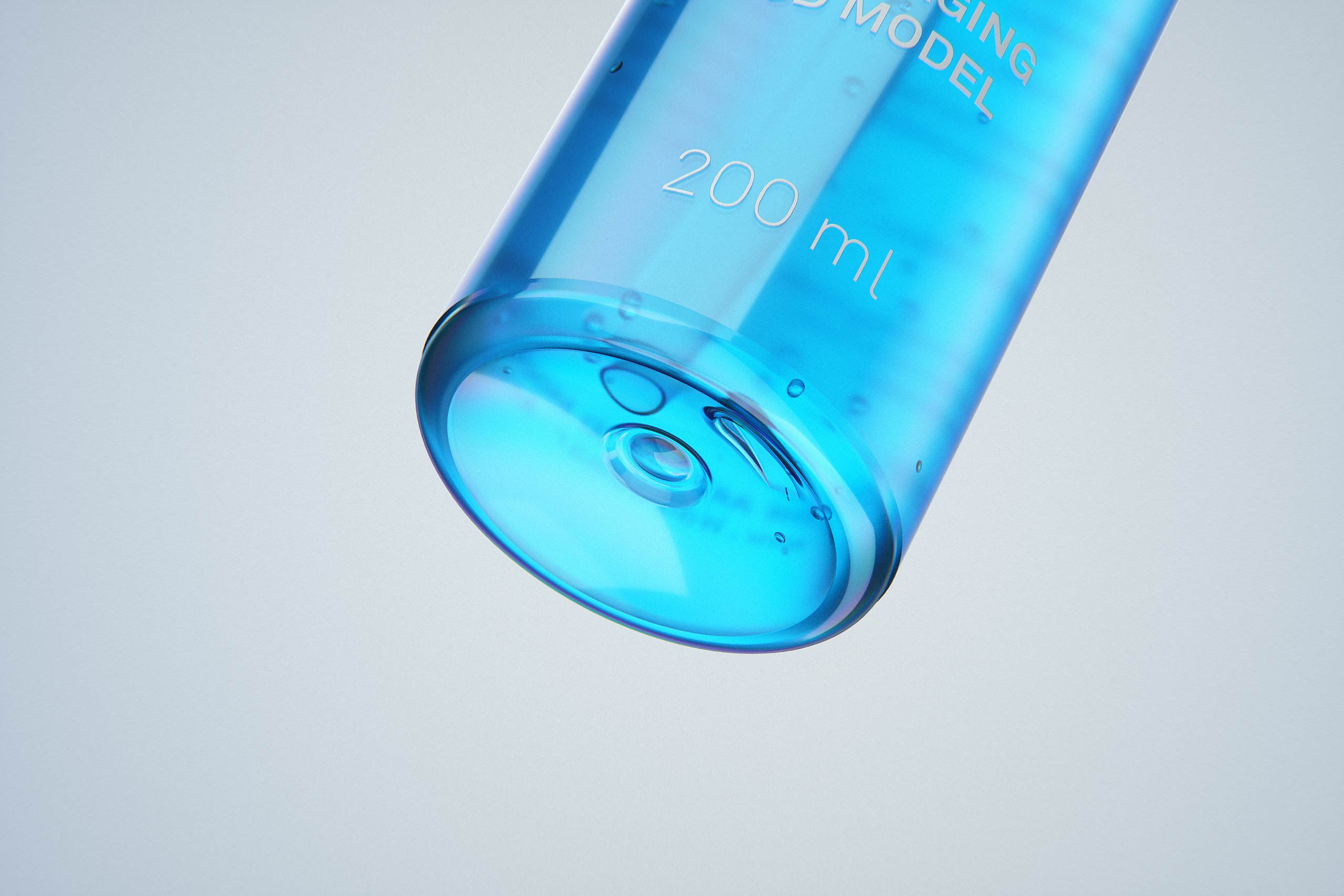 Cleansing Gel Plastic Bottle 200ml packaging 3D model
