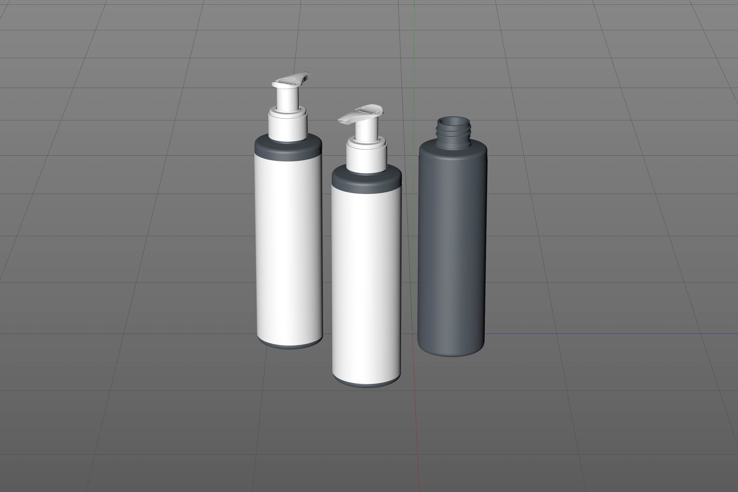Cleansing Gel Plastic Bottle 200ml packaging 3D model