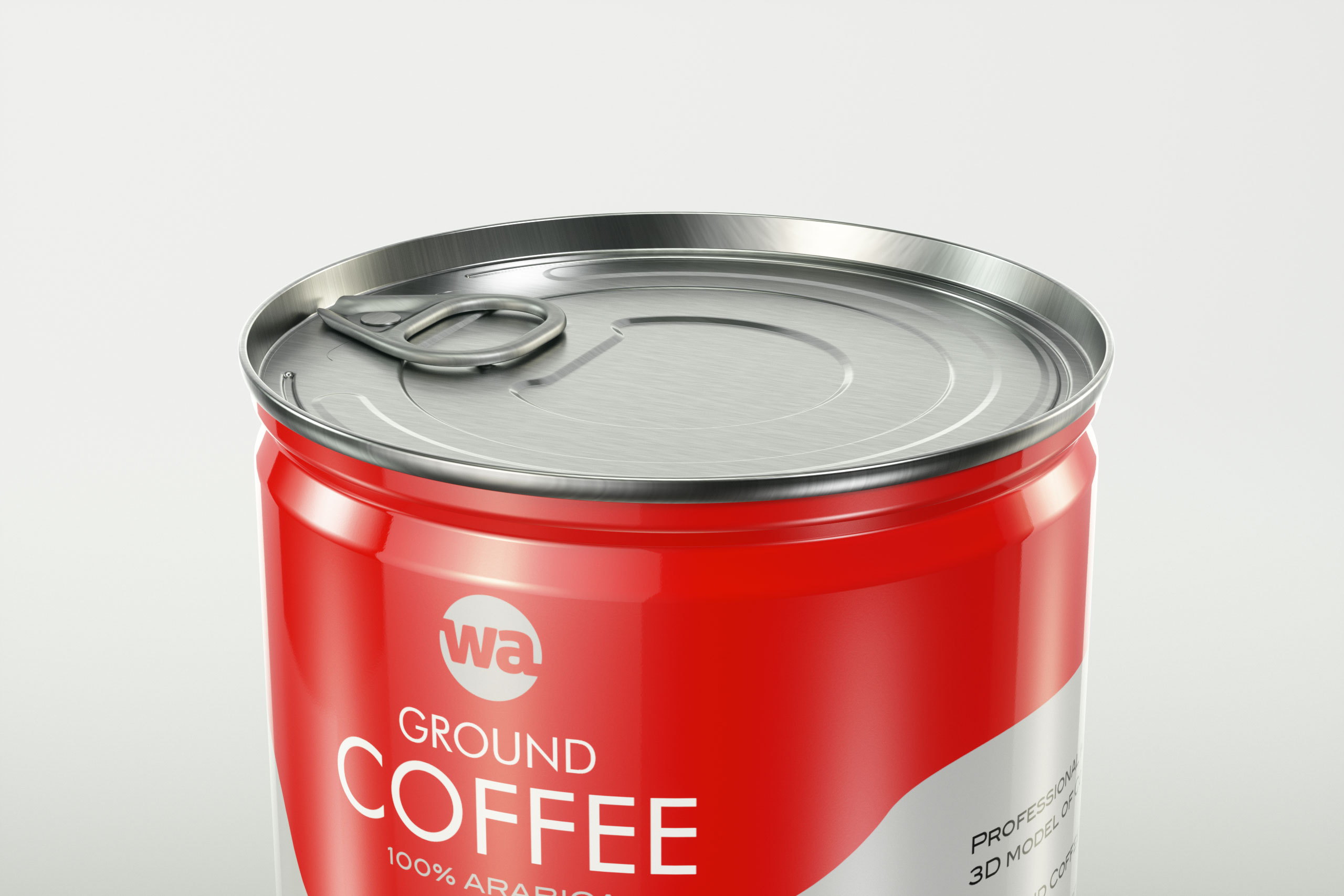 Coffee Metal Can 250g packaging 3d model