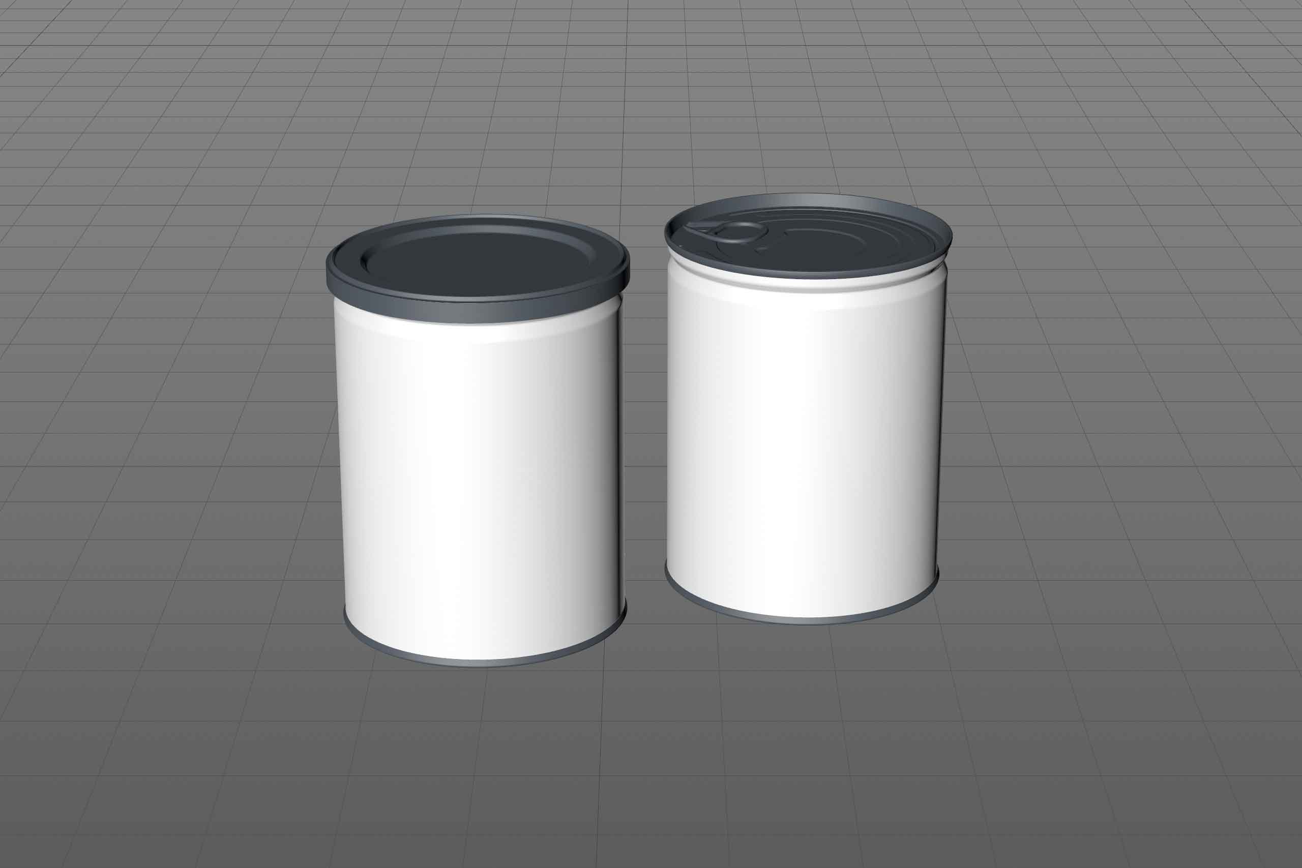 Coffee Metal Can 250g packaging 3d model