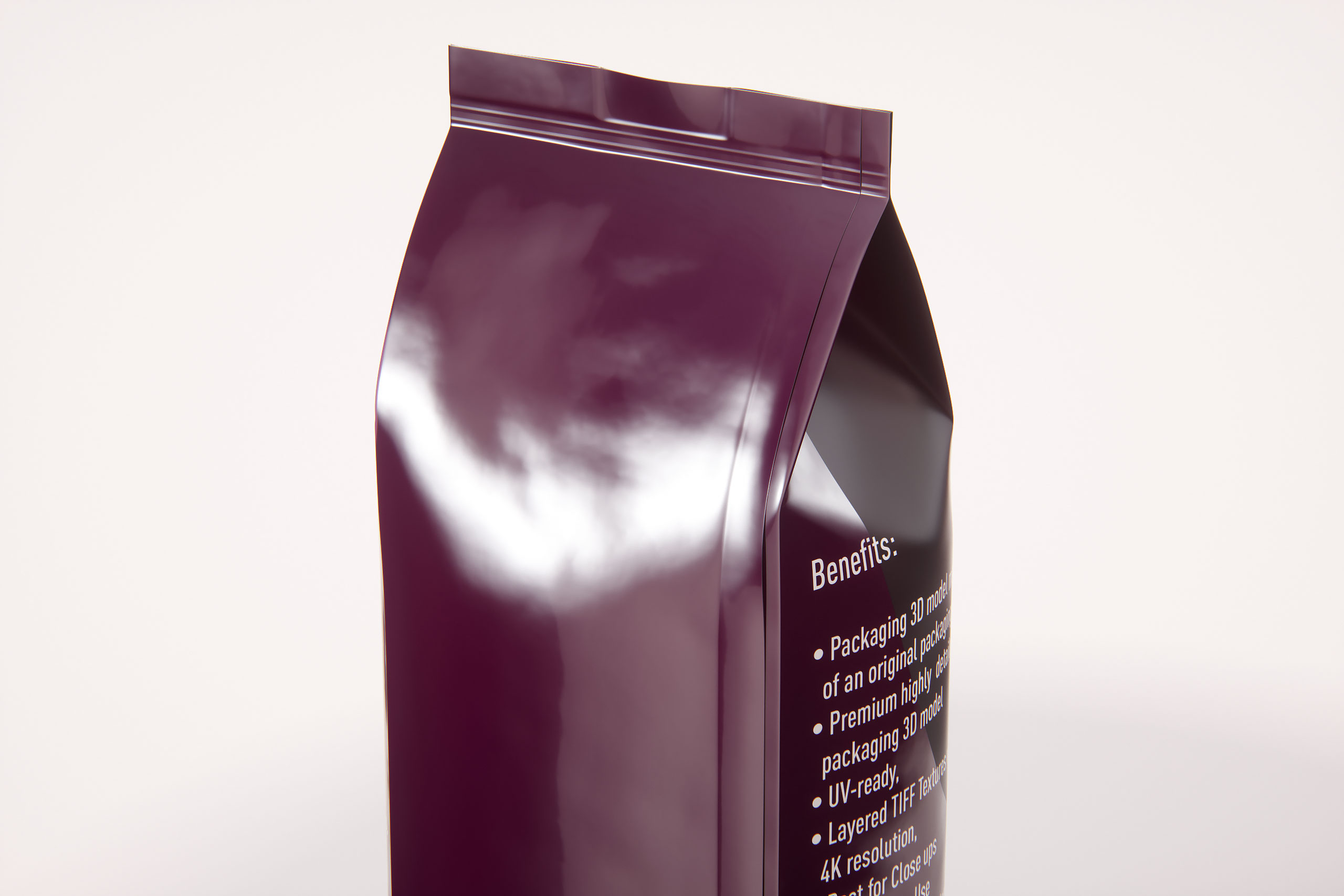 Plastic Coffee Bag 1000g (Tall) for Roasted Coffee packaging 3d model