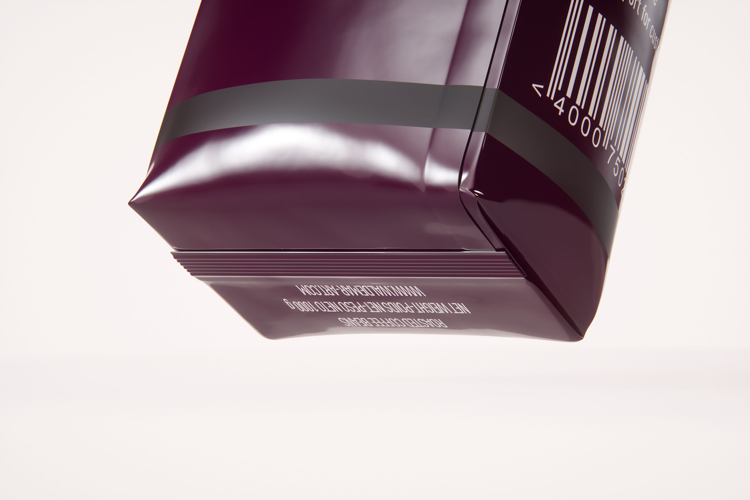 Plastic Coffee Bag 1000g (Tall) for Roasted Coffee packaging 3d model