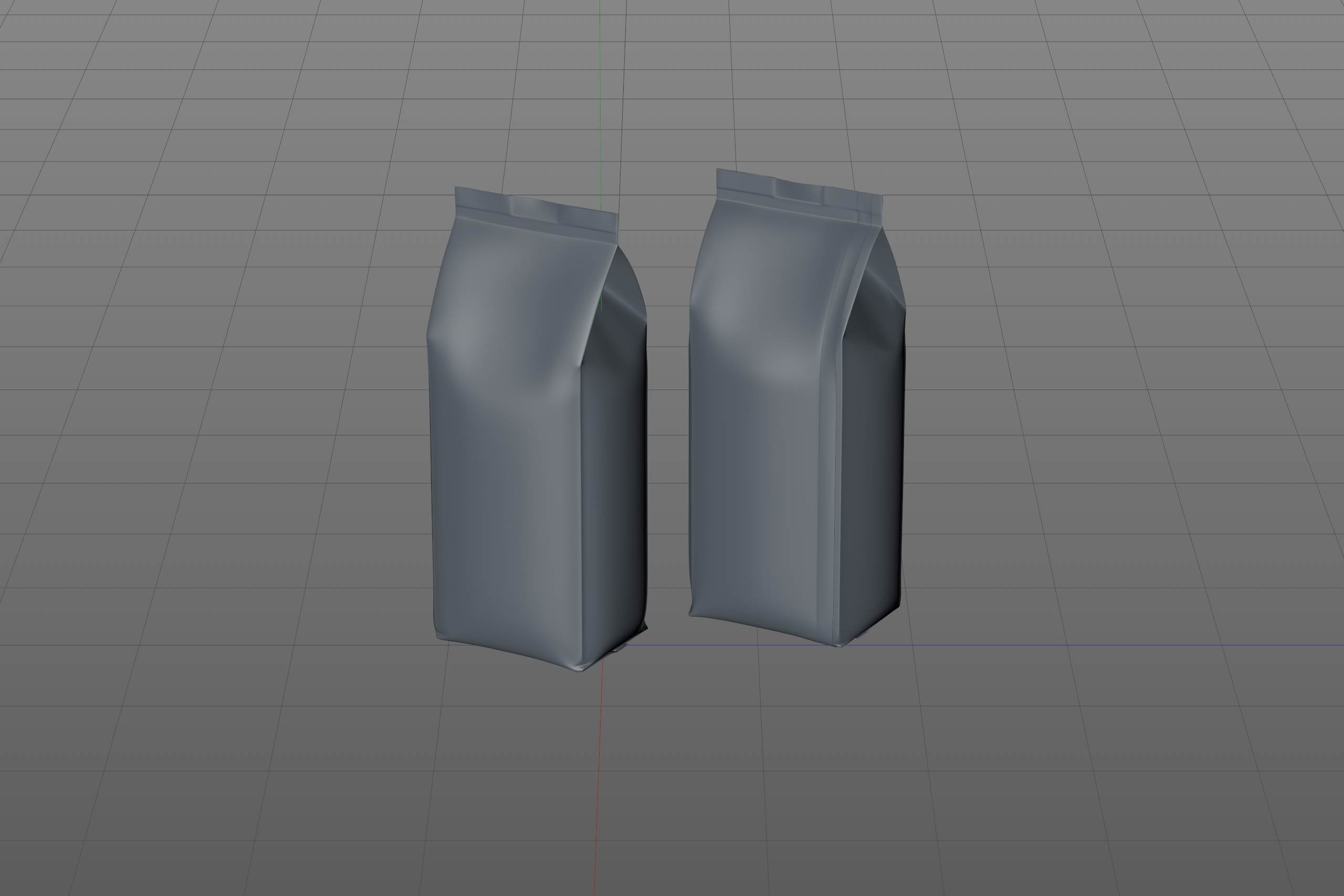Plastic Coffee Bag 1000g (Tall) for Roasted Coffee packaging 3d model