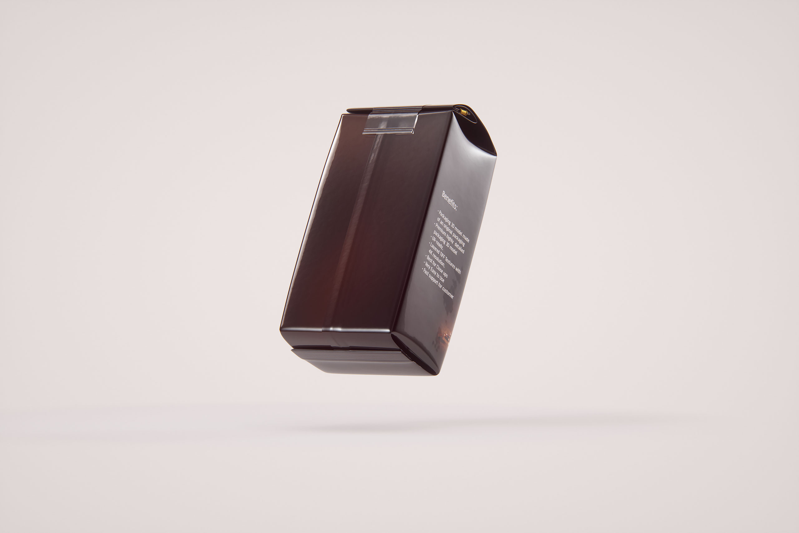 Plastic Coffee bag 340g premium packaging 3d model