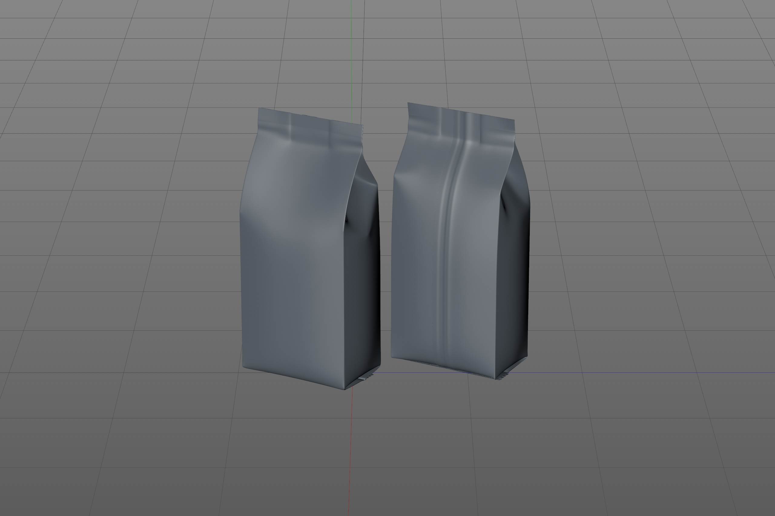 Plastic Coffee Bag packaging 3D model 500g