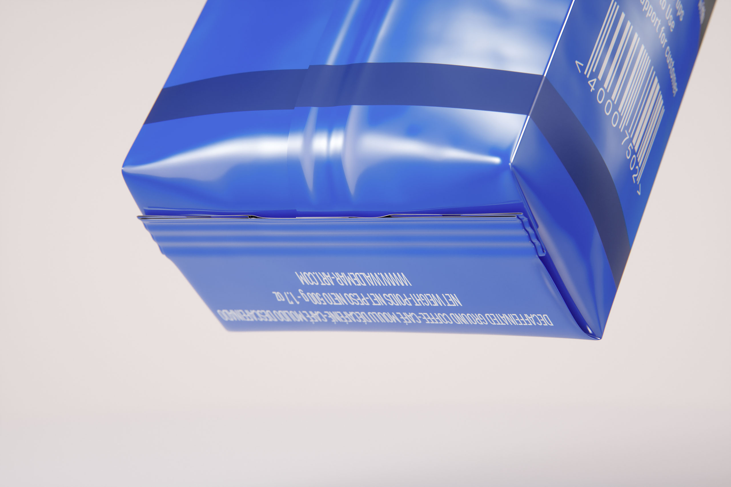 Plastic Coffee Bag packaging 3D model 500g