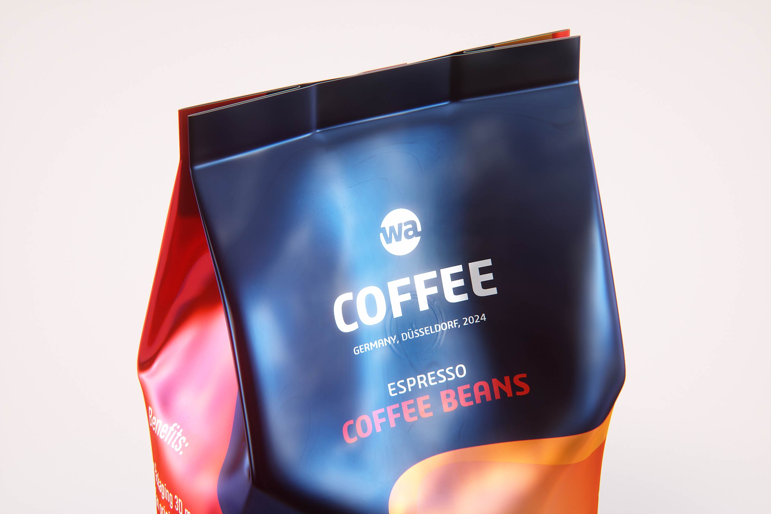 Plastic Coffee Bag 750g premium packaging 3d model