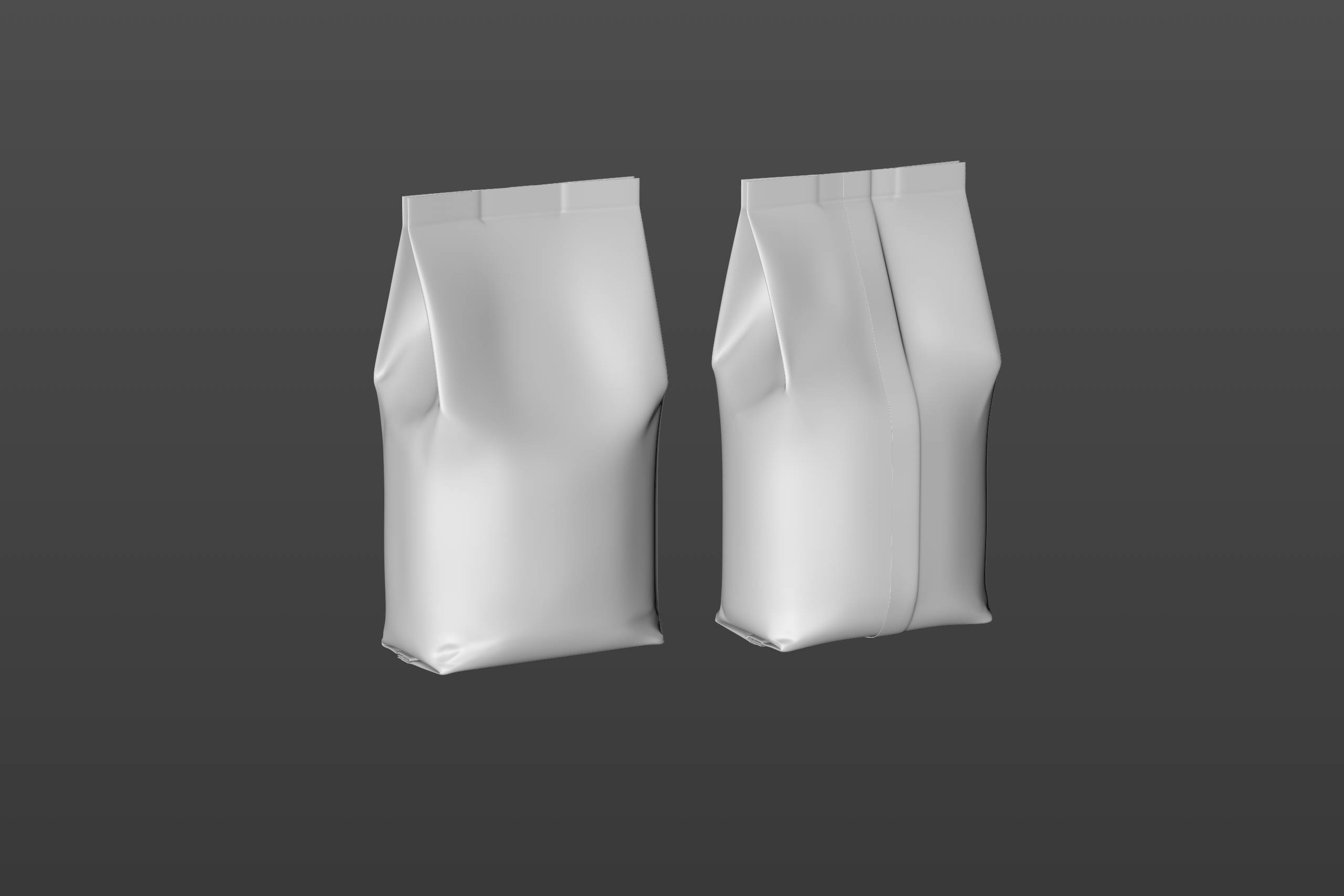 Plastic Coffee Bag 750g premium packaging 3d model