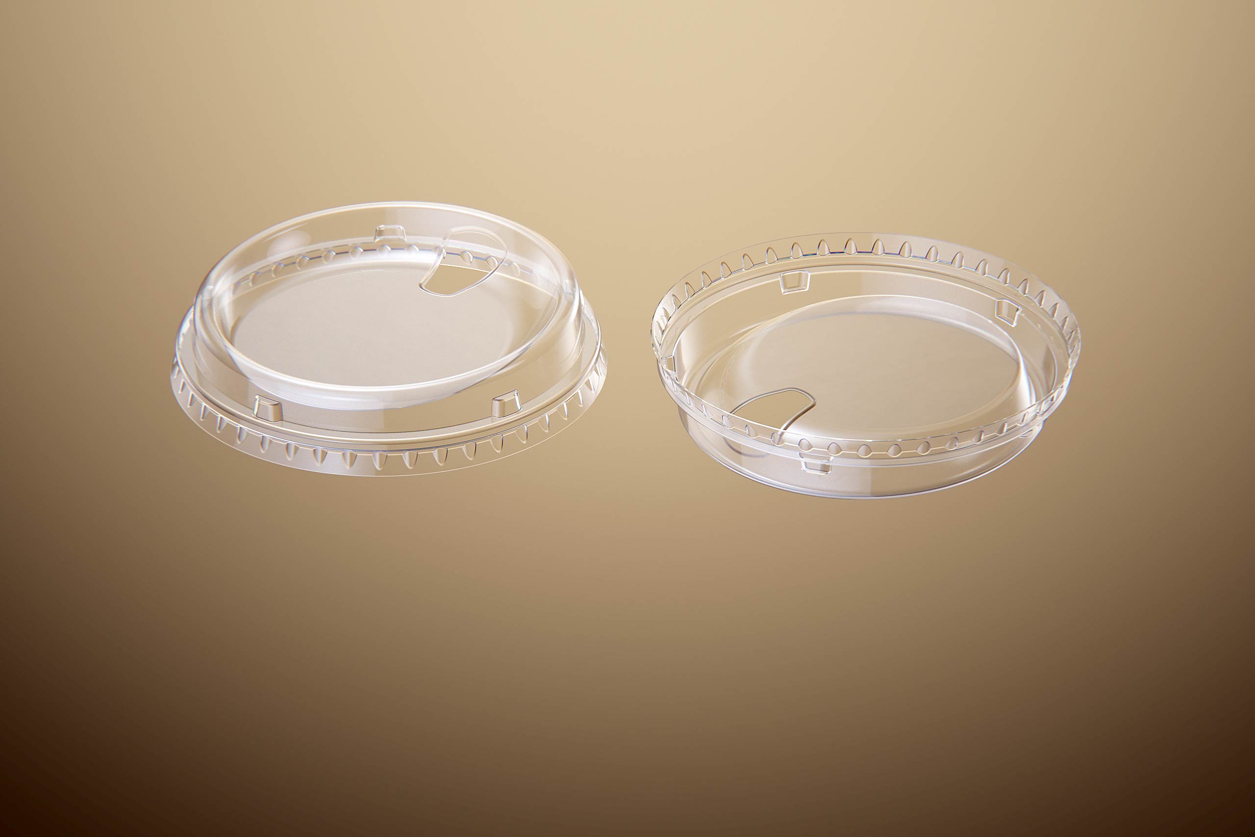 Cold Coffee To-Go - Plastic Cups with SIP lids 3D model pack (24oz, 16oz, 12oz)