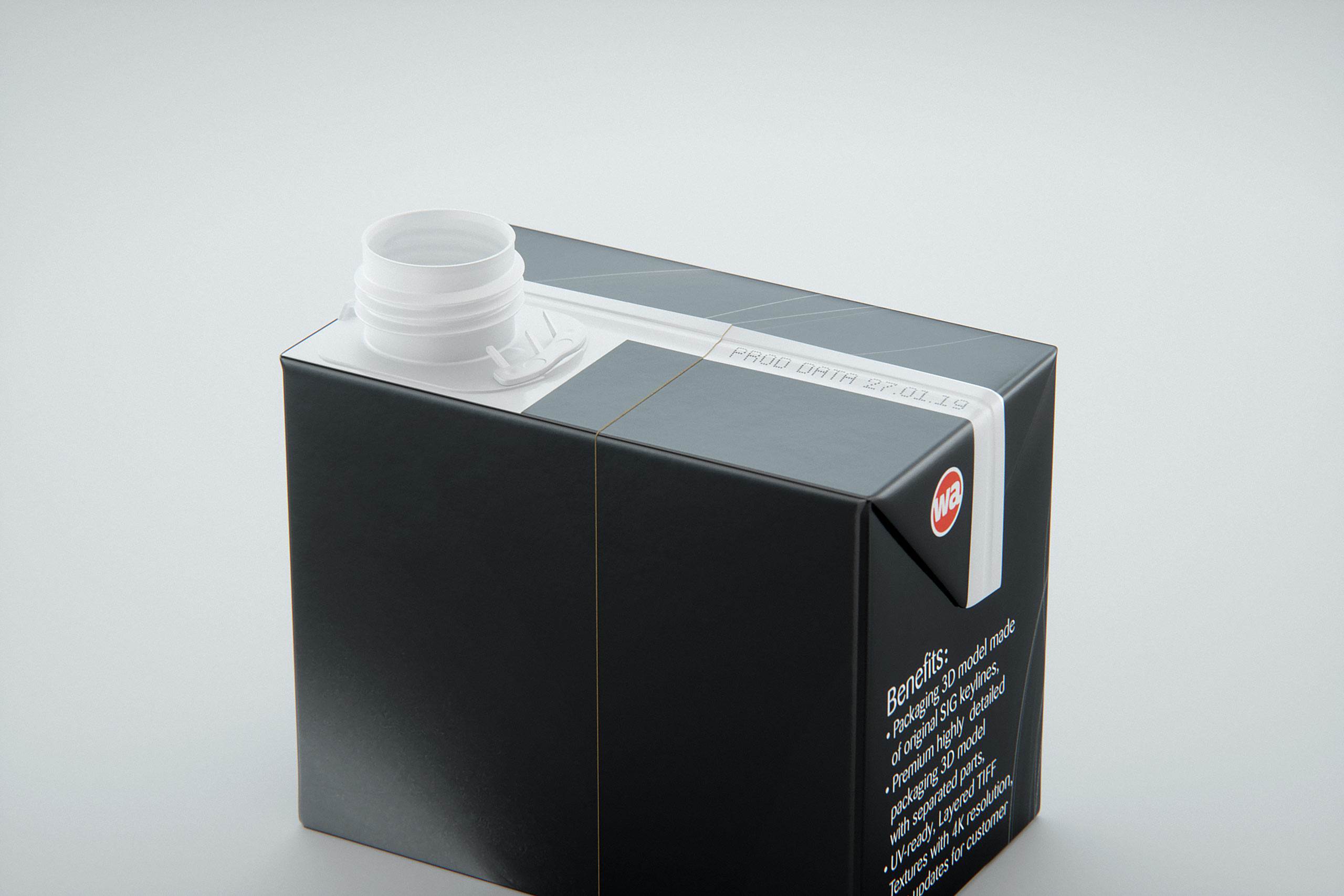 SIG combiBloc Compact 200ml with combiSmart closure packaging 3D model