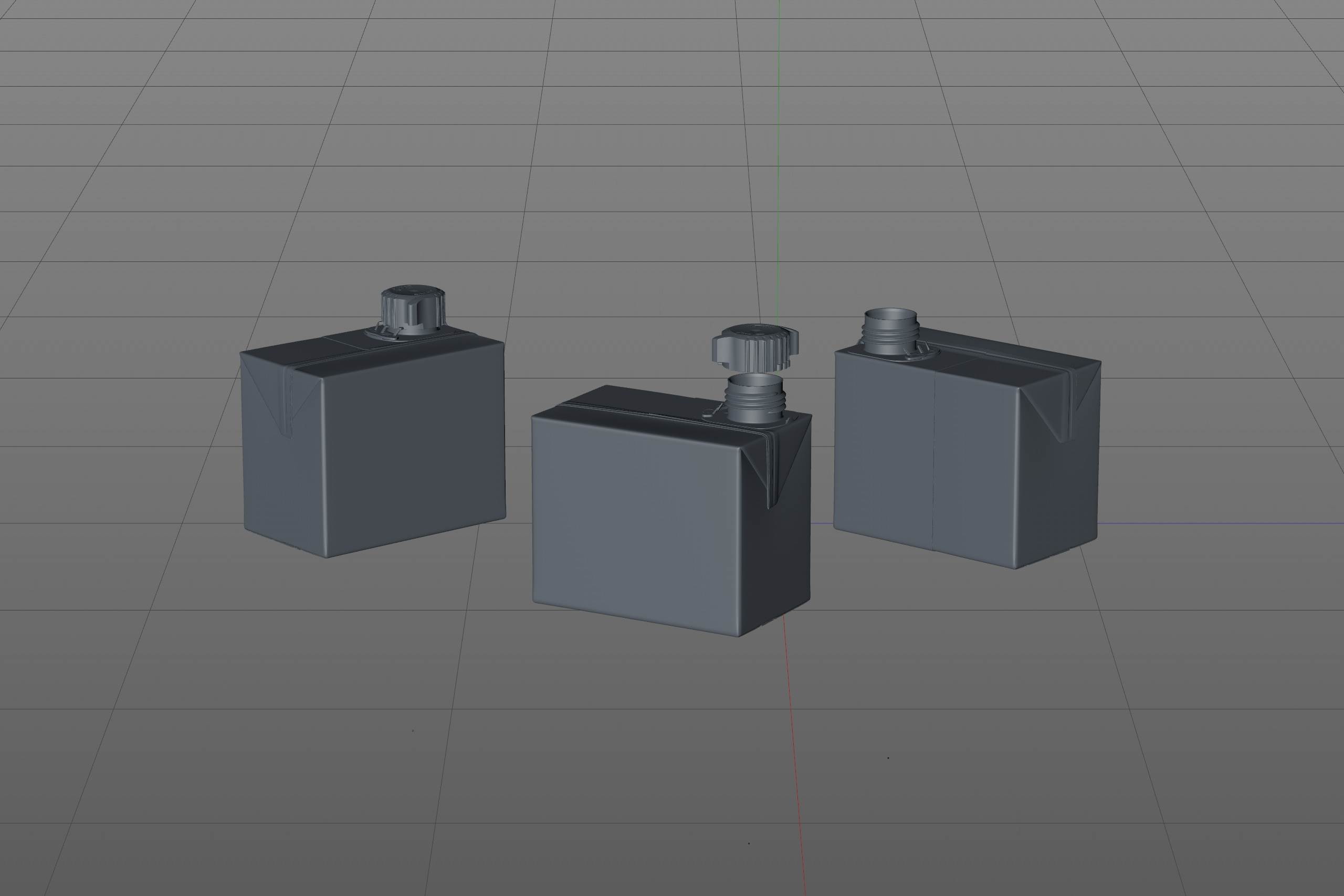SIG combiBloc Compact 200ml with combiSmart closure packaging 3D model