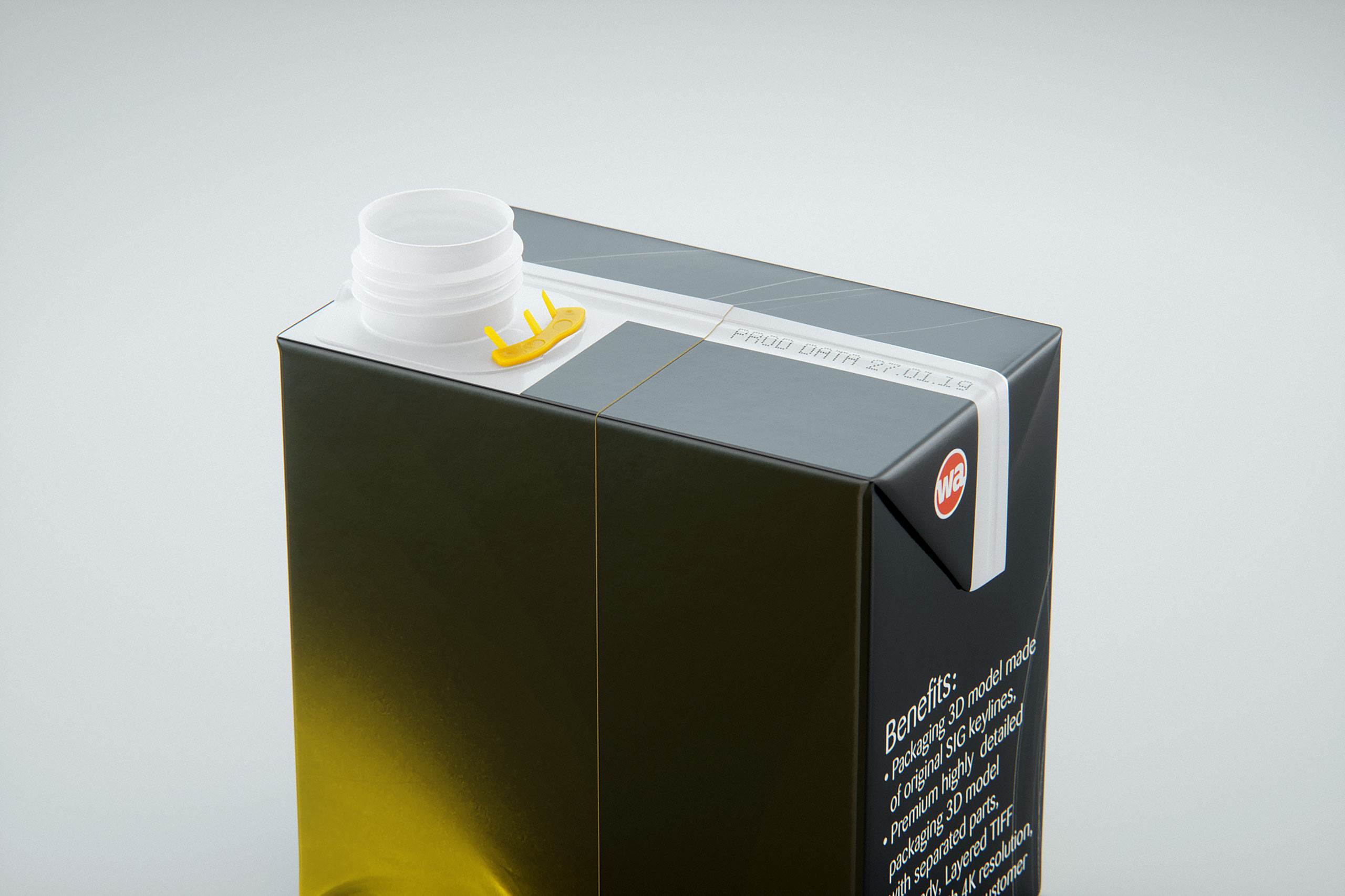 SIG combiBloc Compact 250ml with combiSmart closure packaging 3D model