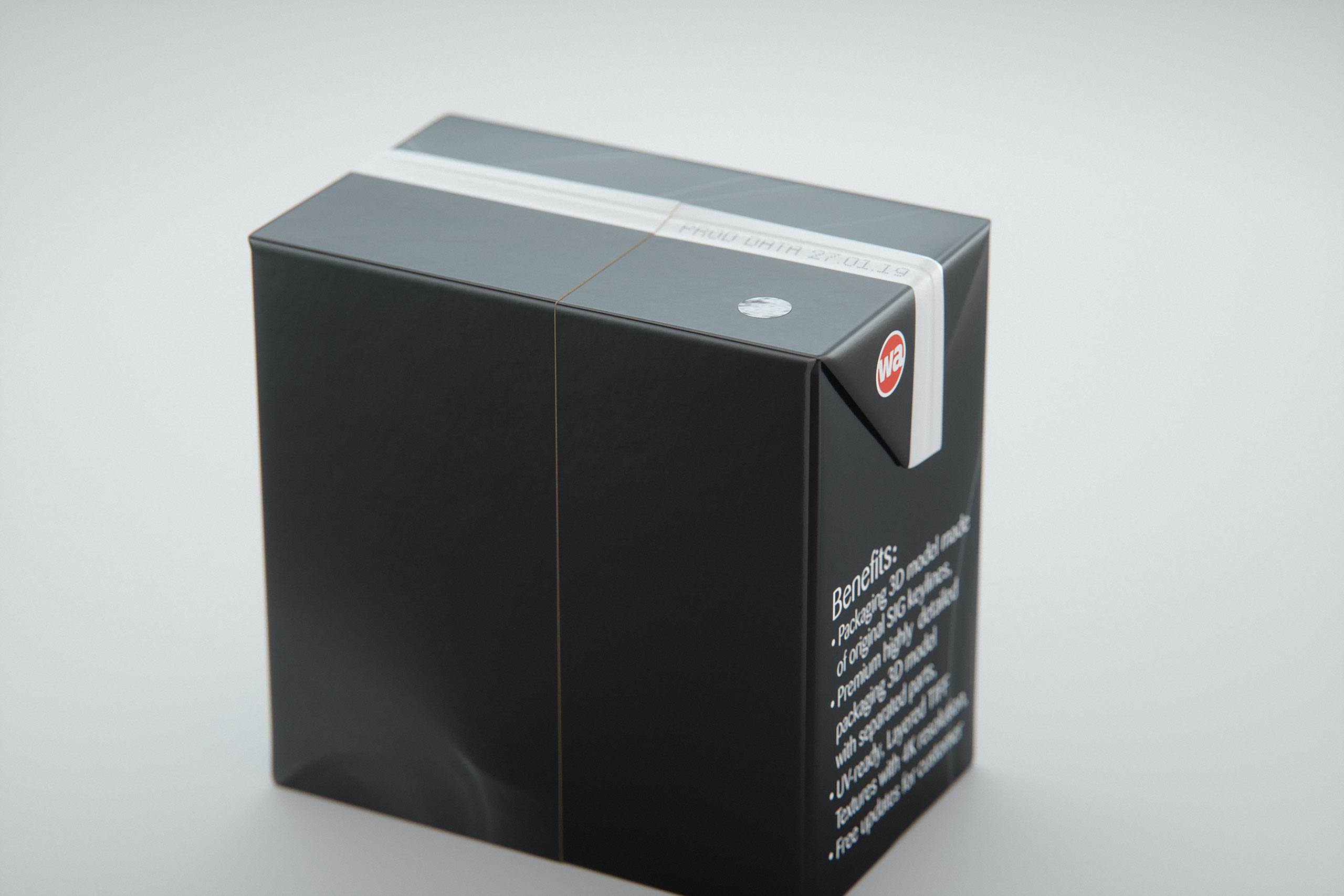 SIG combiBloc Compact 250ml with perforation, straw hole and no opening packaging 3D model