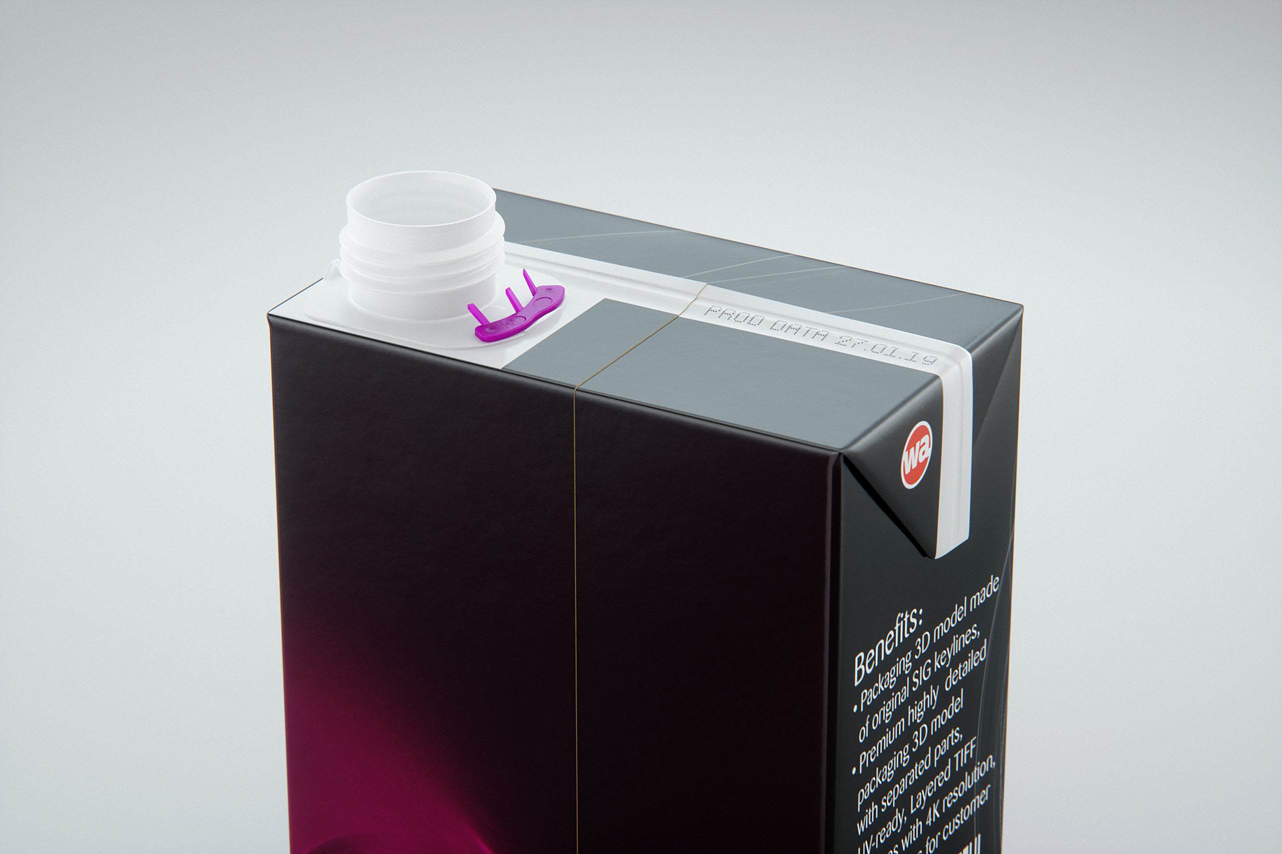 SIG combiBloc Compact 300ml with combiSmart closure packaging 3D model
