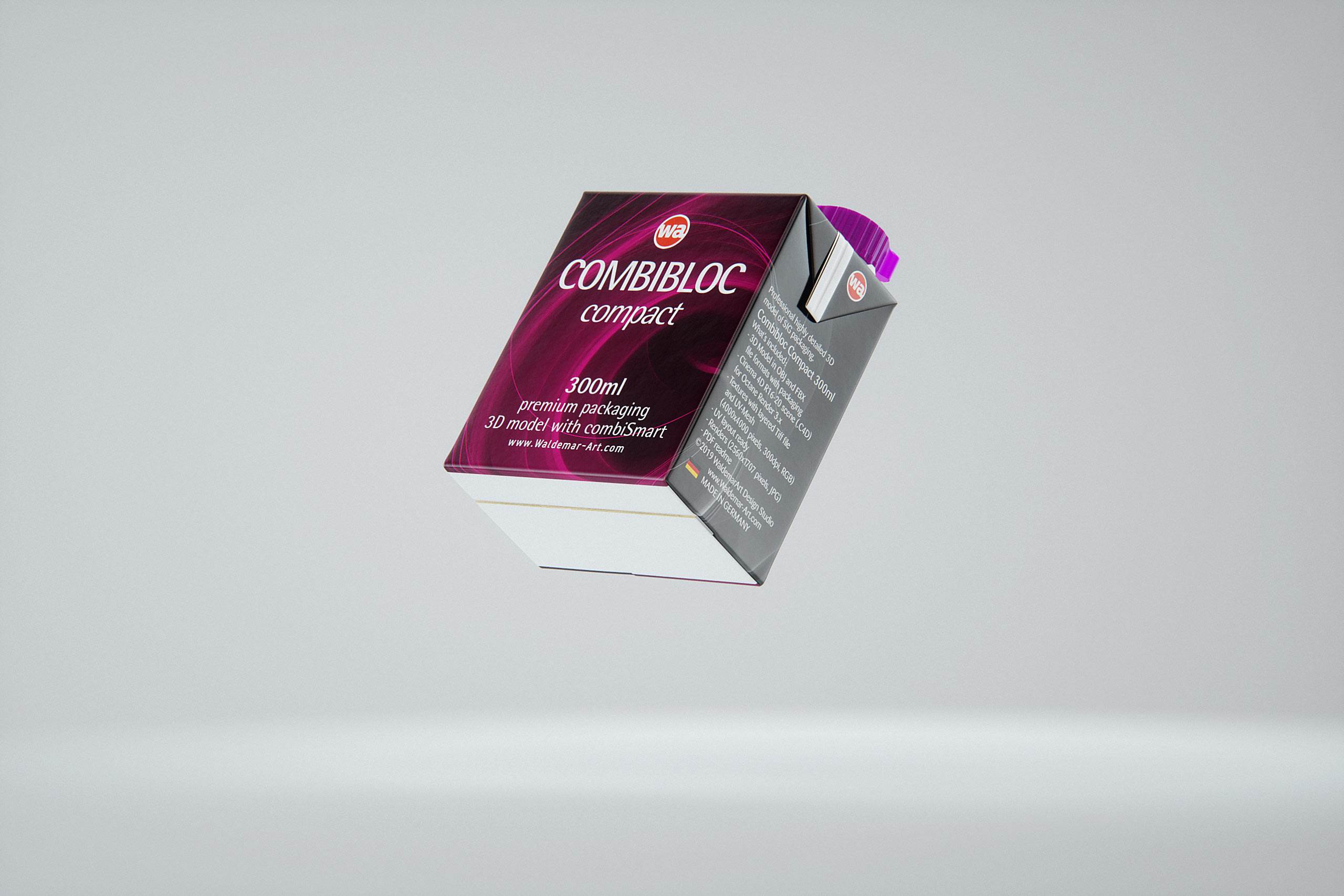 SIG combiBloc Compact 300ml with combiSmart closure packaging 3D model