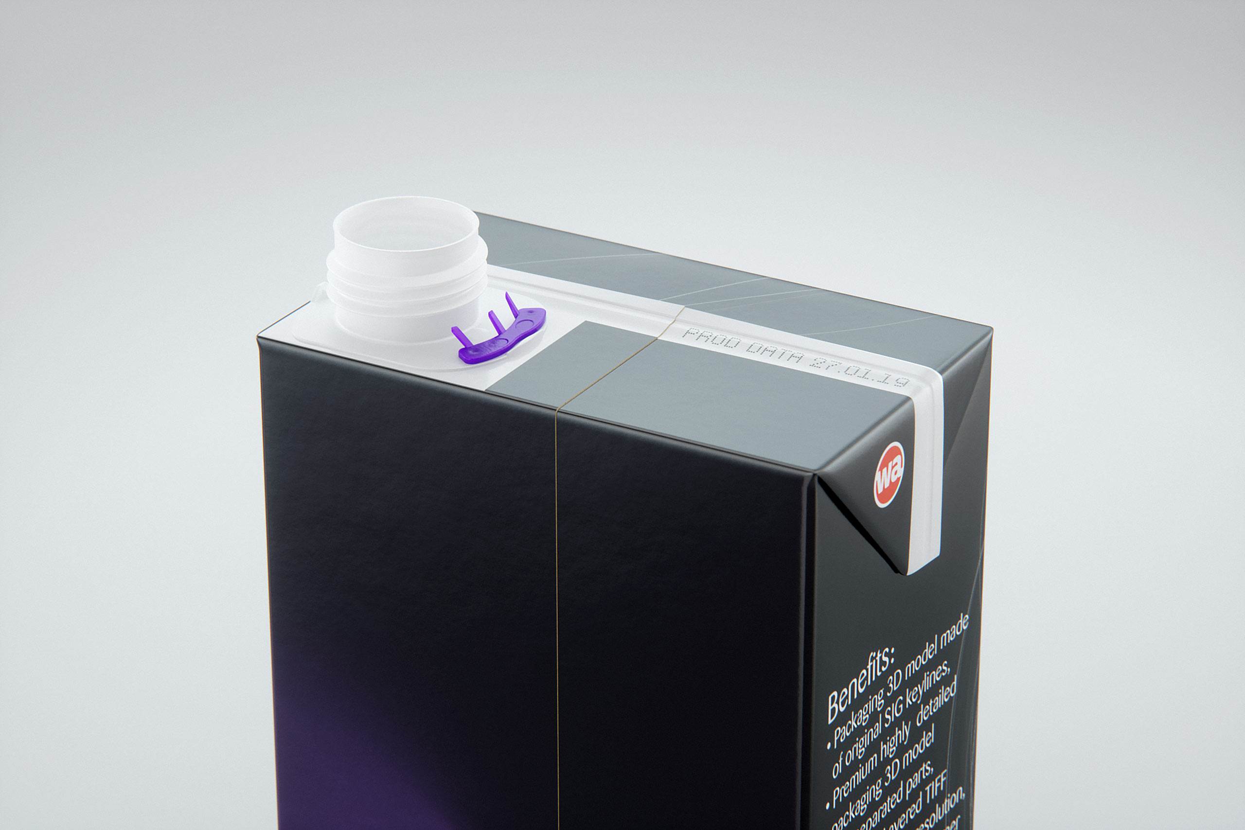 SIG combiBloc Compact 330ml with combiSmart closure packaging 3D model