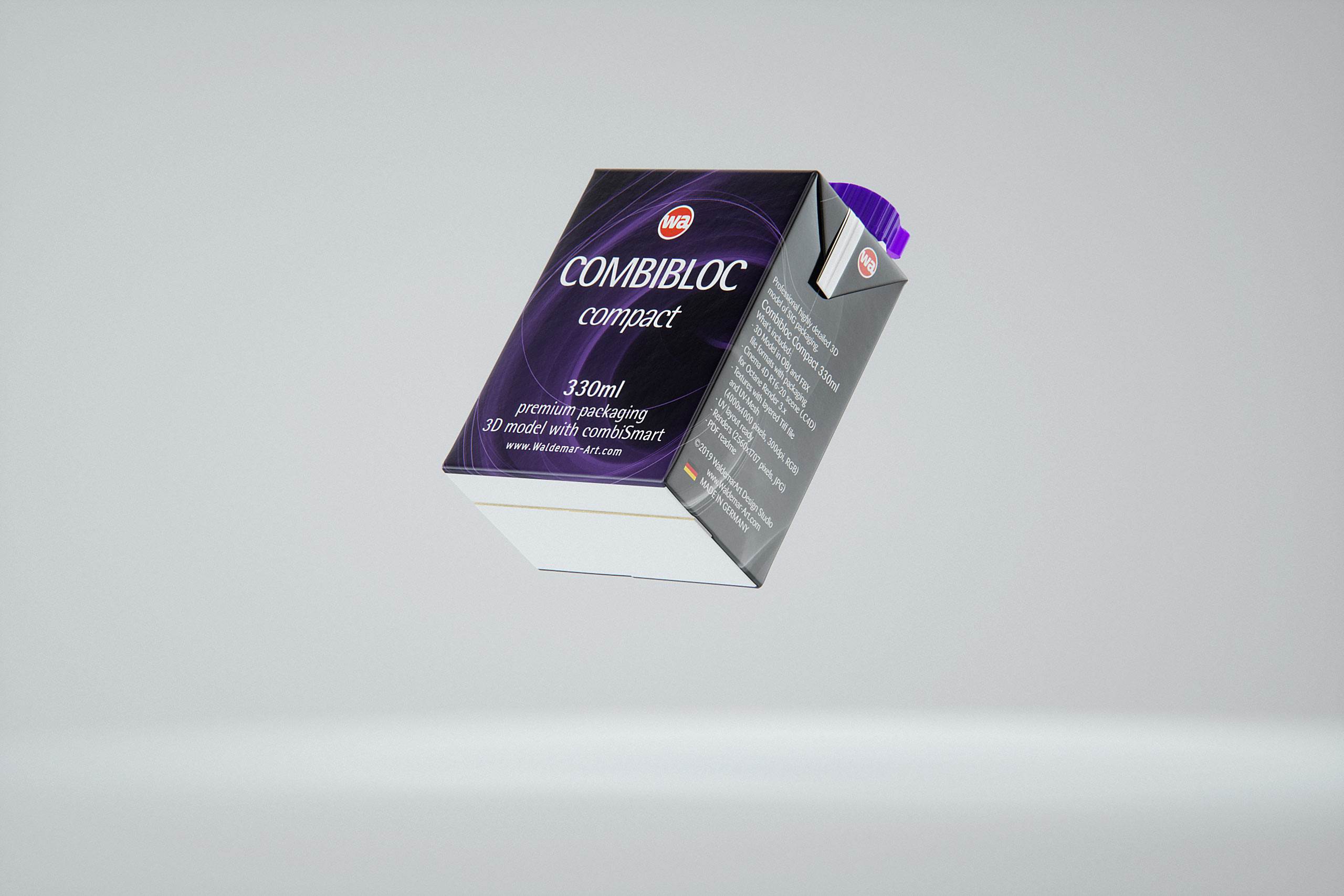 SIG combiBloc Compact 330ml with combiSmart closure packaging 3D model