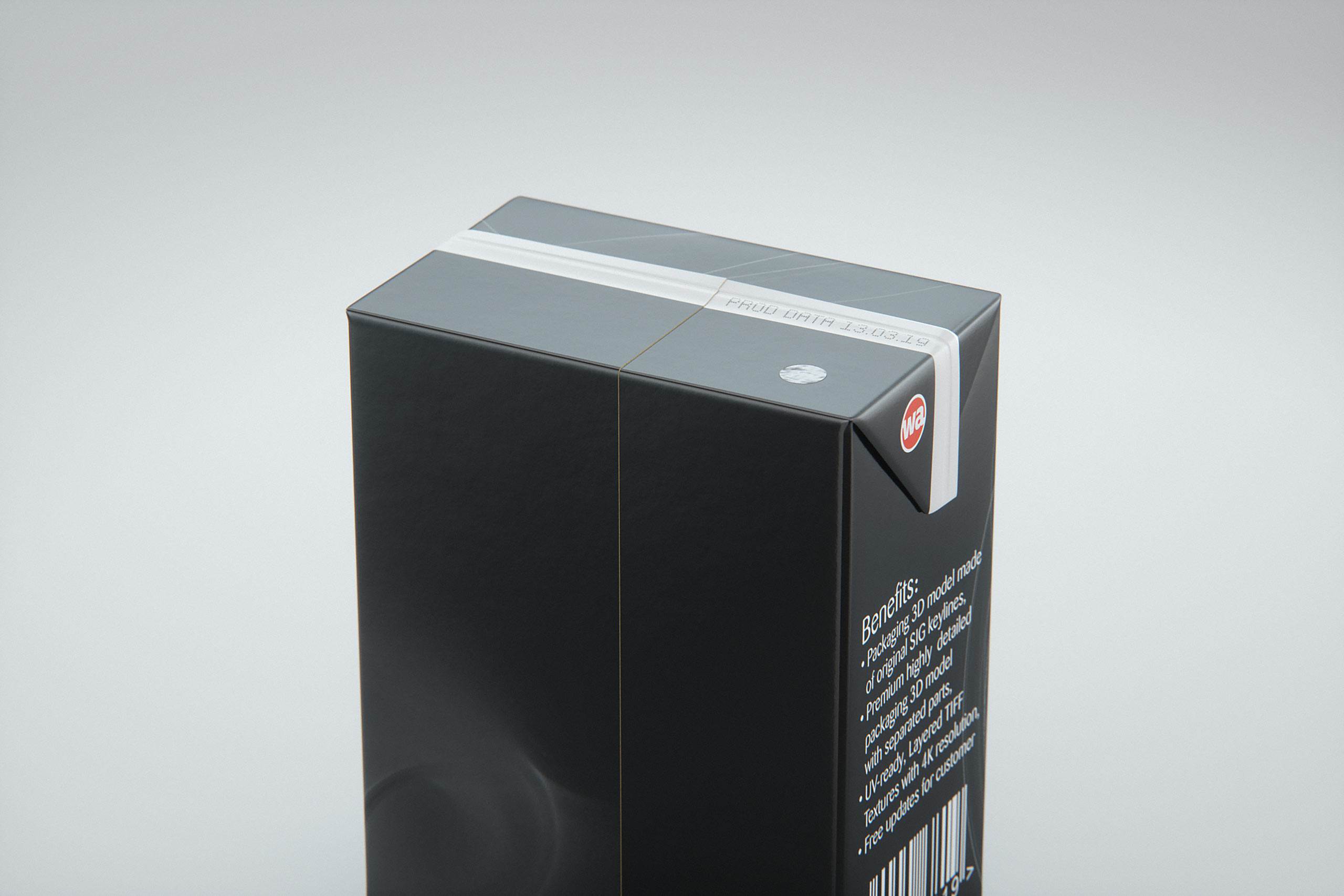 SIG combiBloc Compact 330ml with perforation, straw hole and no opening packaging 3D model