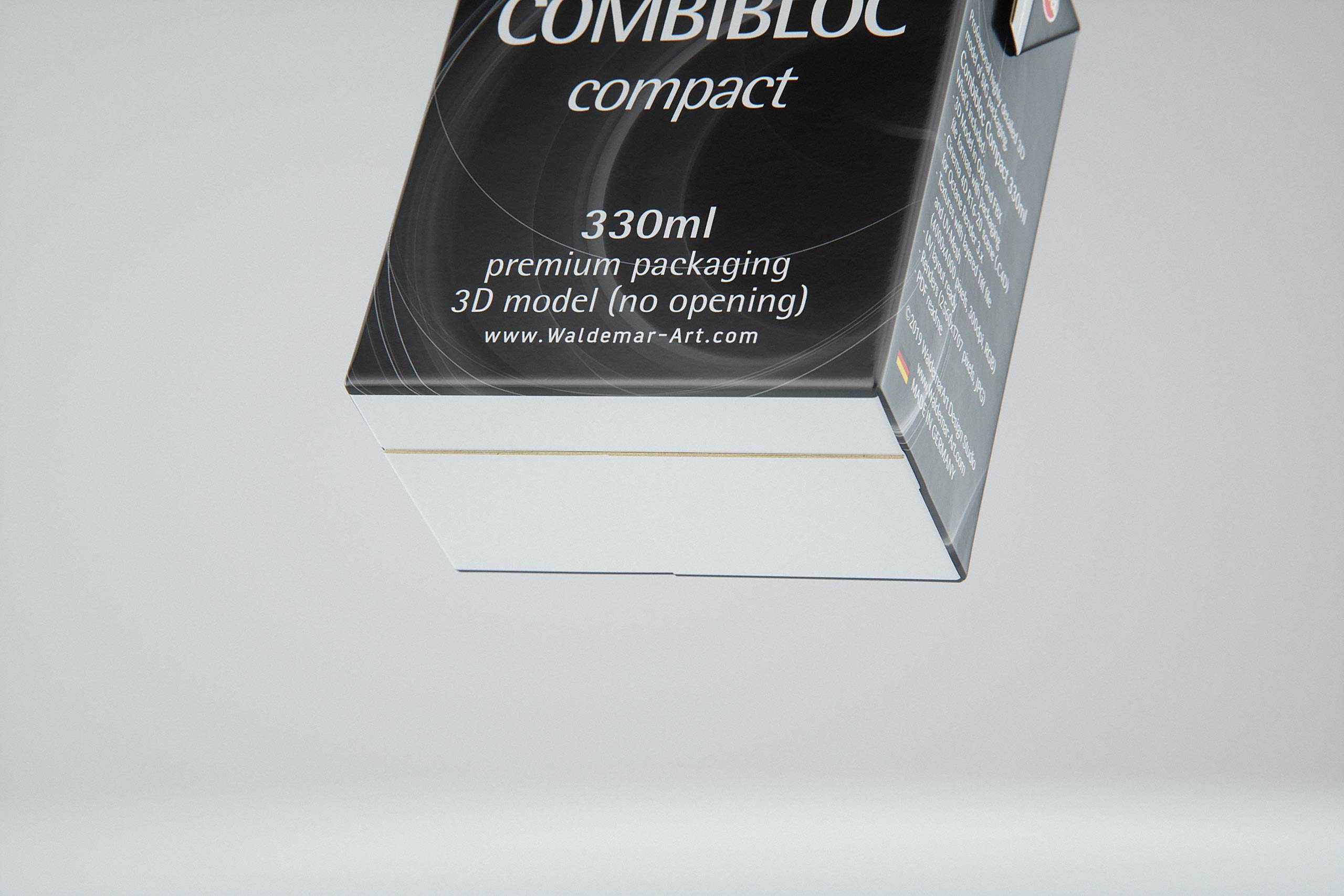 SIG combiBloc Compact 330ml with perforation, straw hole and no opening packaging 3D model