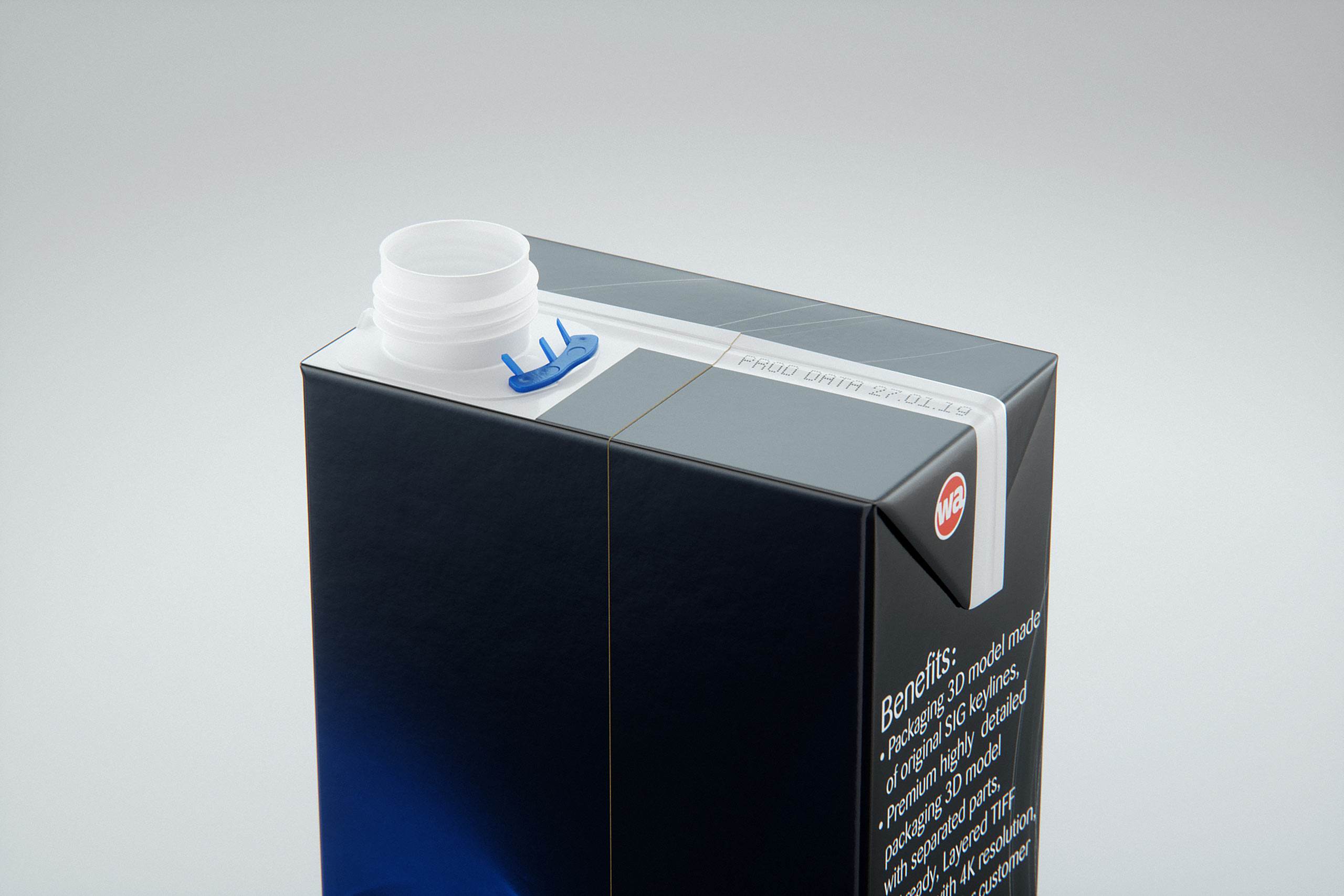 SIG combiBloc Compact 375ml with combiSmart closure packaging 3D model
