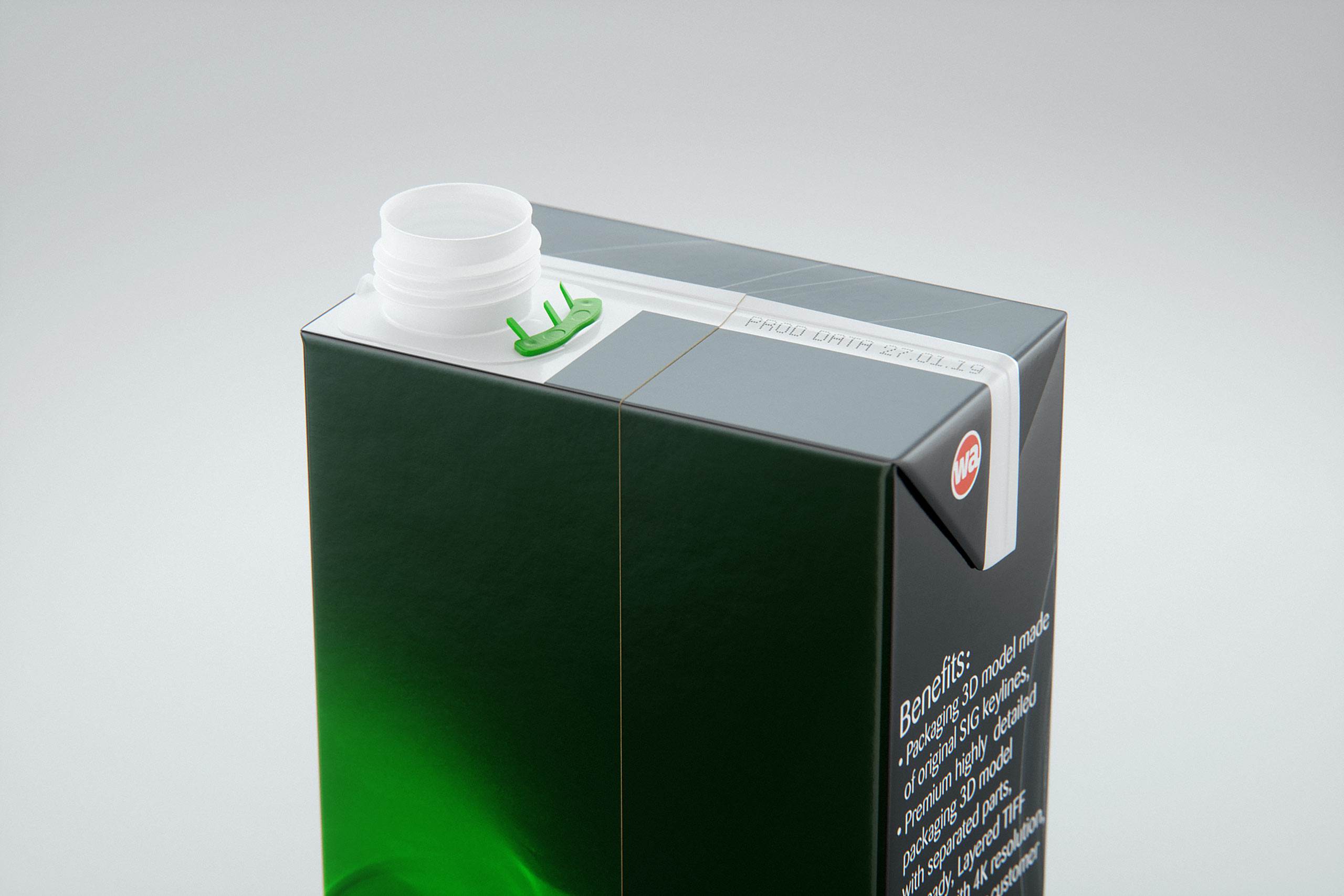 SIG combiBloc Compact 400ml with combiSmart closure packaging 3D model