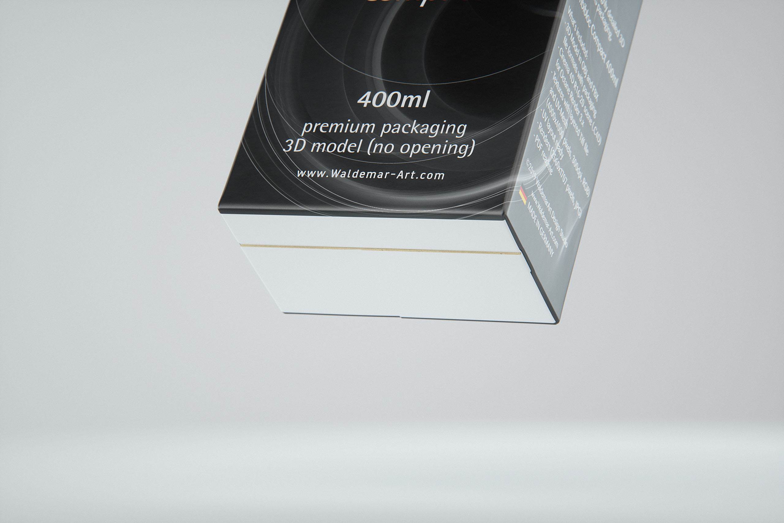 SIG combiBloc Compact 400ml with perforation, straw hole and no opening packaging 3D model
