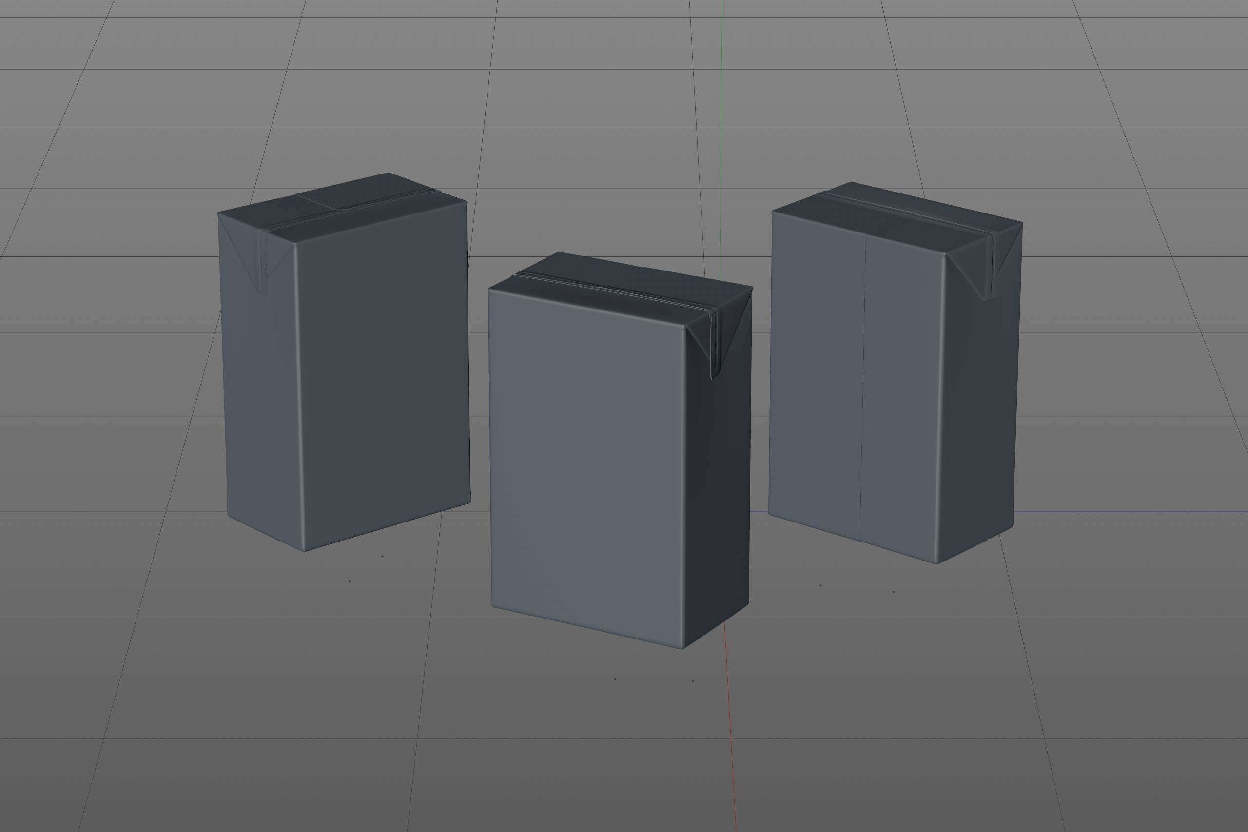SIG combiBloc Compact 400ml with perforation, straw hole and no opening packaging 3D model