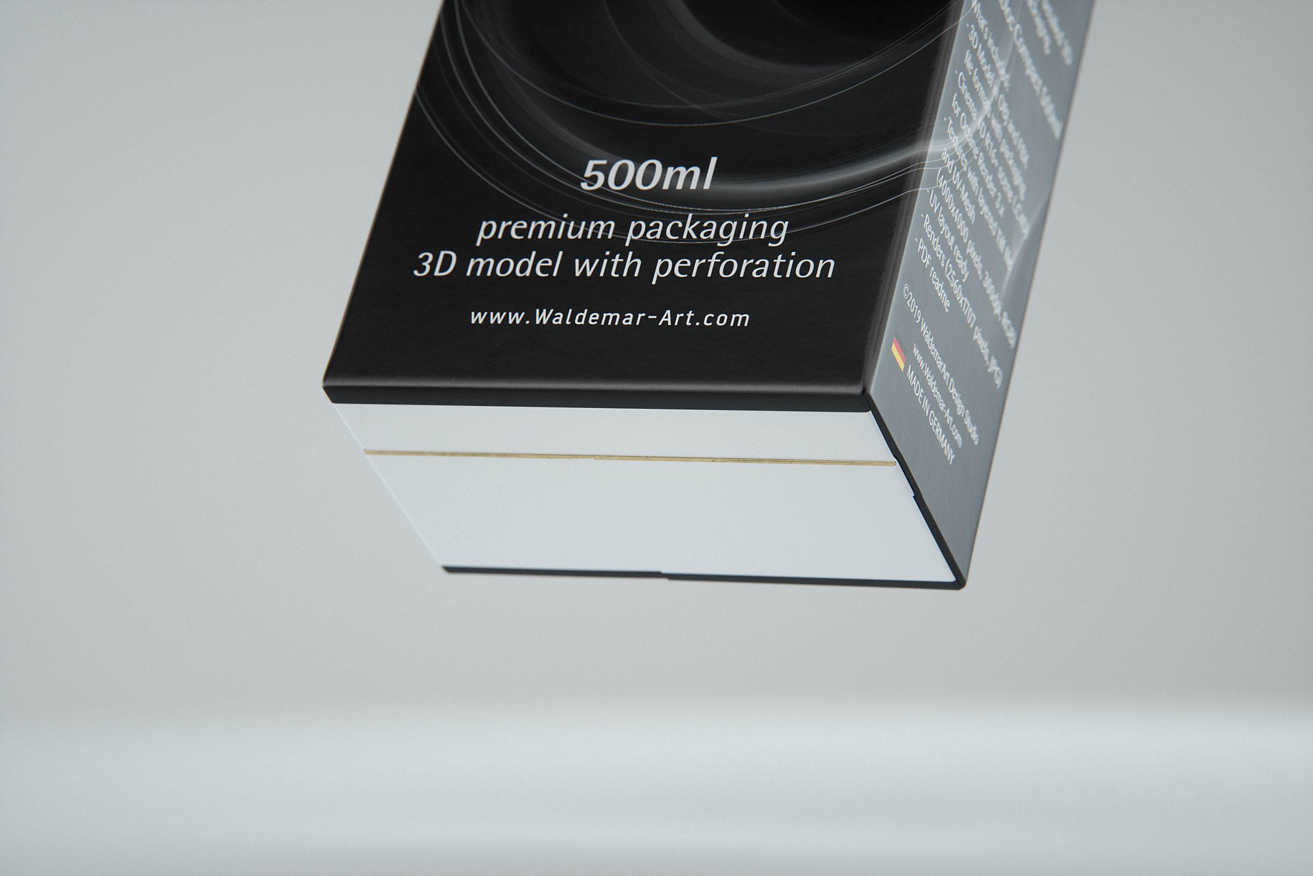 SIG combiBloc Compact 500ml with perforation, straw hole and no opening packaging 3D model