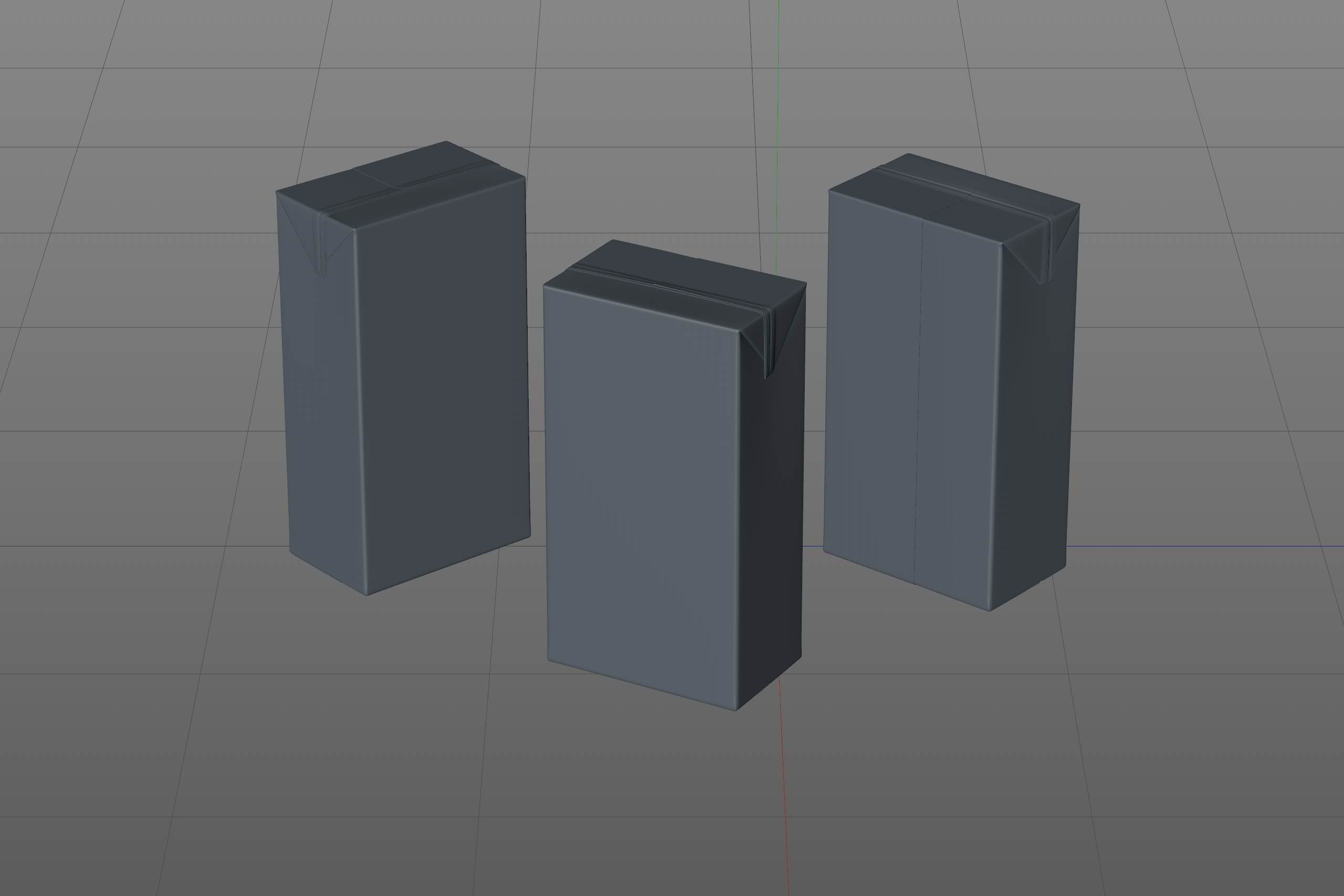 SIG combiBloc Compact 500ml with perforation, straw hole and no opening packaging 3D model