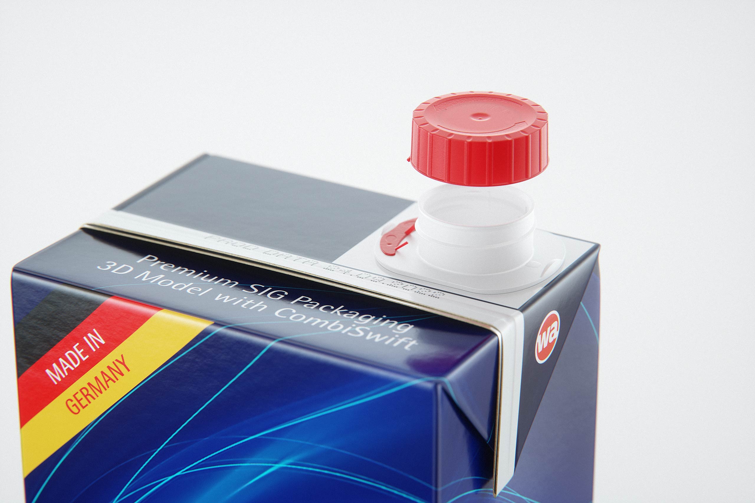 SIG CombiBloc Magnum 1500ml carton packaging 3d model with CombiSwift