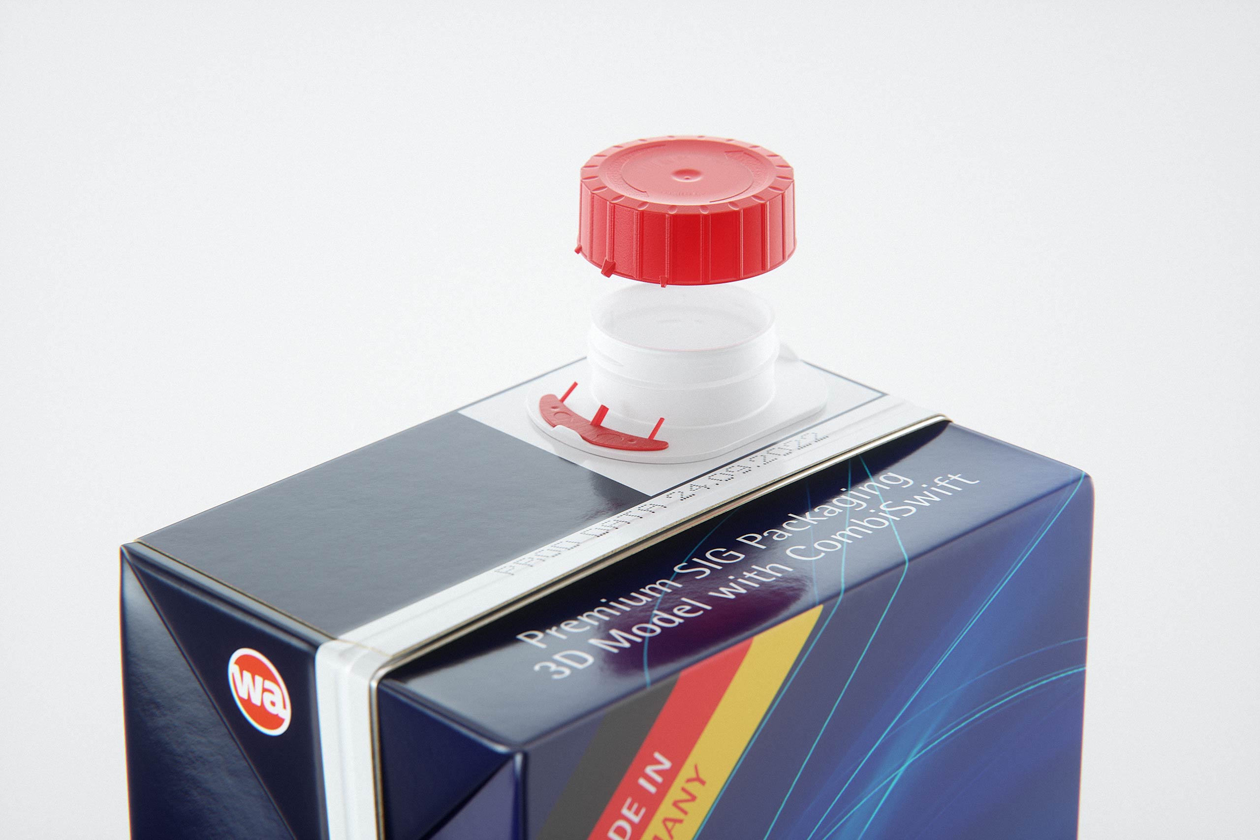 SIG CombiBloc Magnum 1500ml carton packaging 3d model with CombiSwift