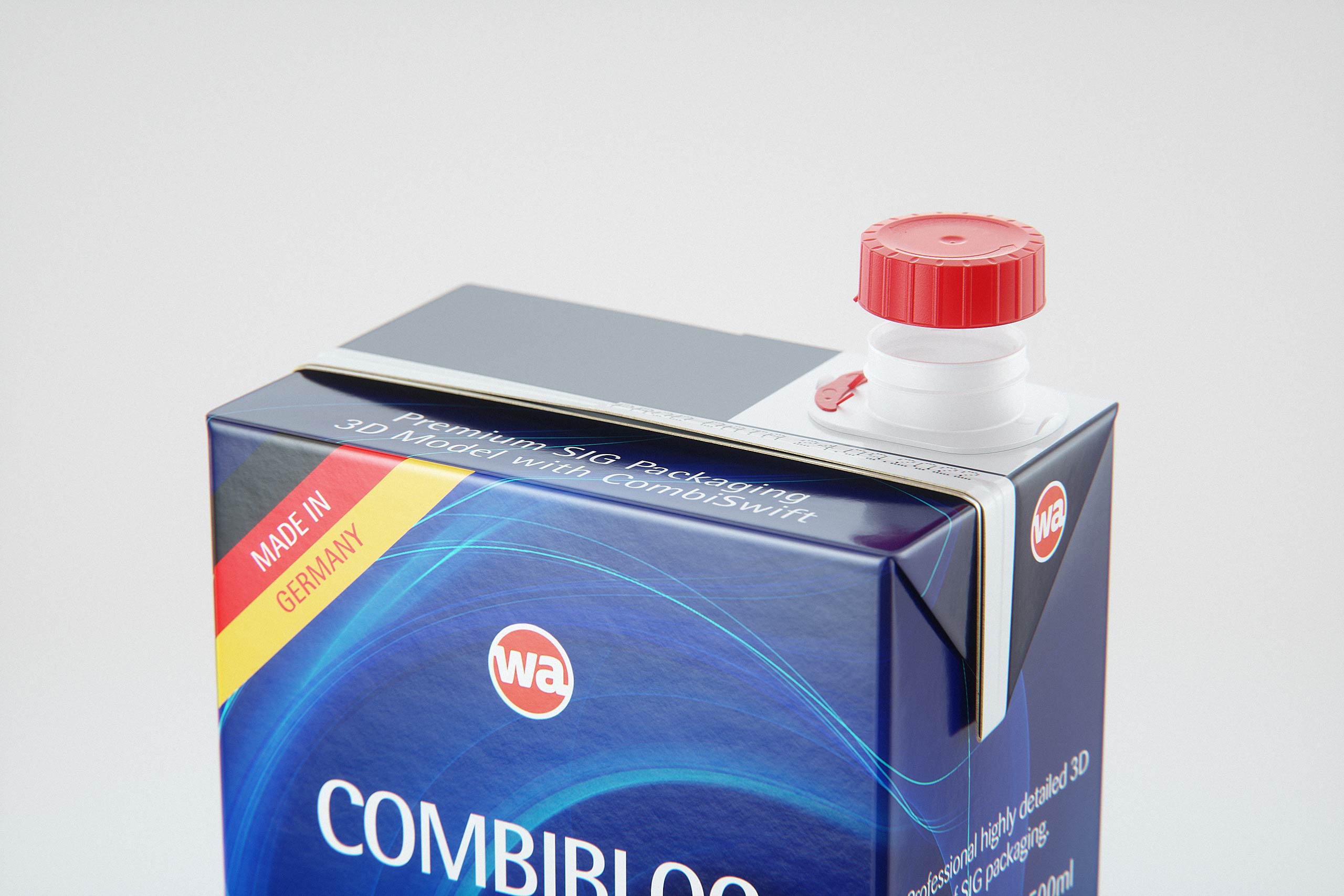 SIG CombiBloc Maxi 1500ml carton packaging 3d model with CombiSwift