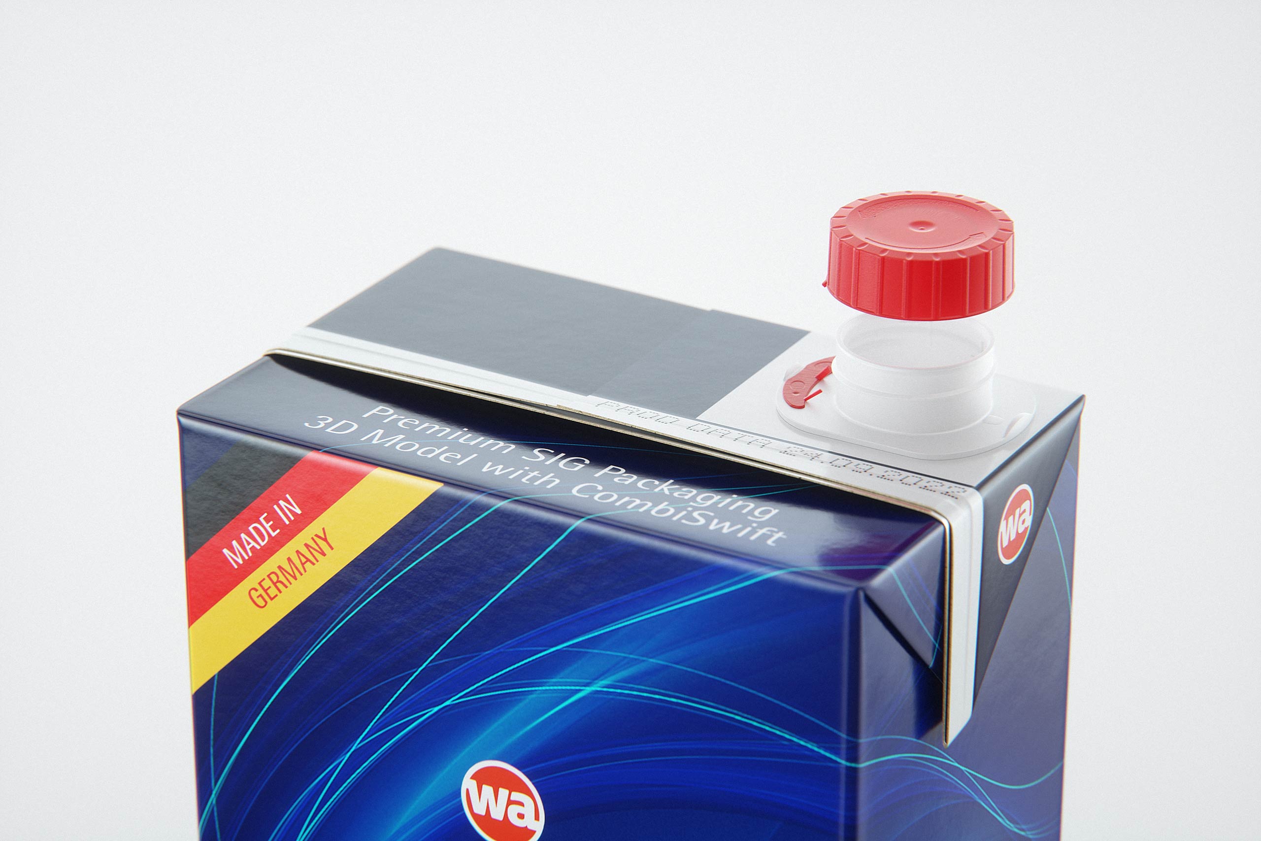 SIG CombiBloc Maxi 2000ml carton packaging 3d model with CombiSwift