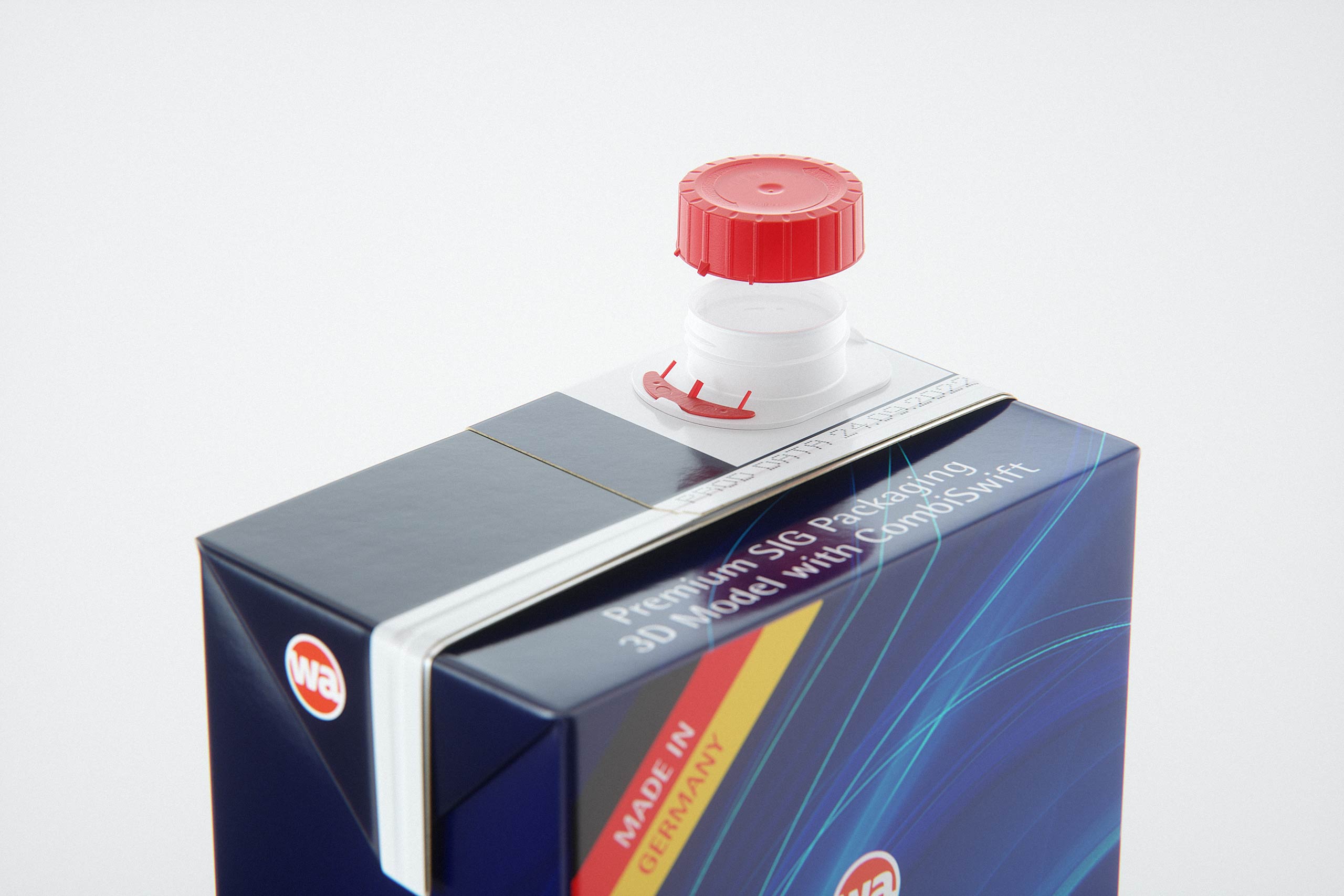 SIG CombiBloc Maxi 2000ml carton packaging 3d model with CombiSwift