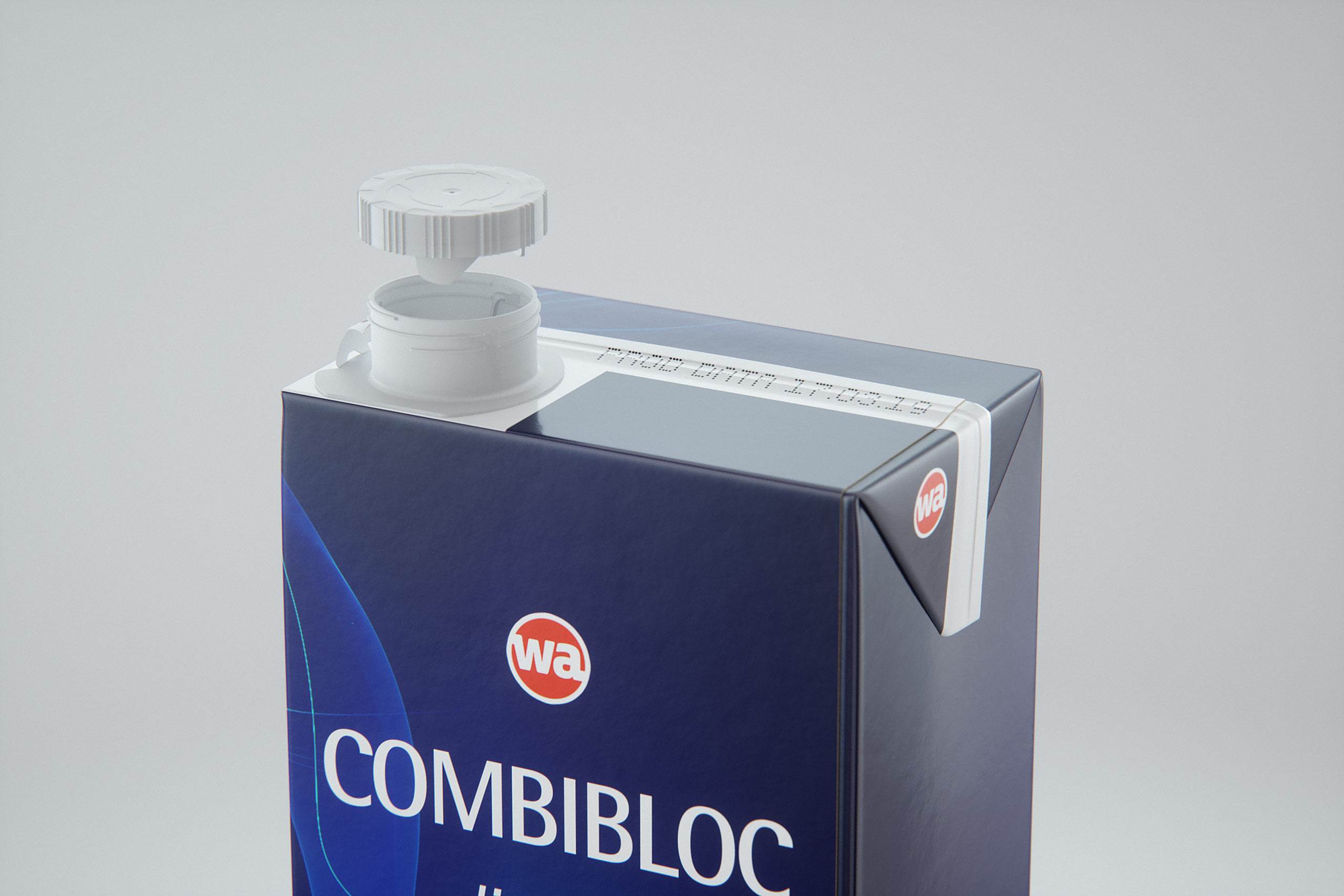 SIG Combibloc Slimline 1000ml with  tethered cap CombiCap Packaging 3D model
