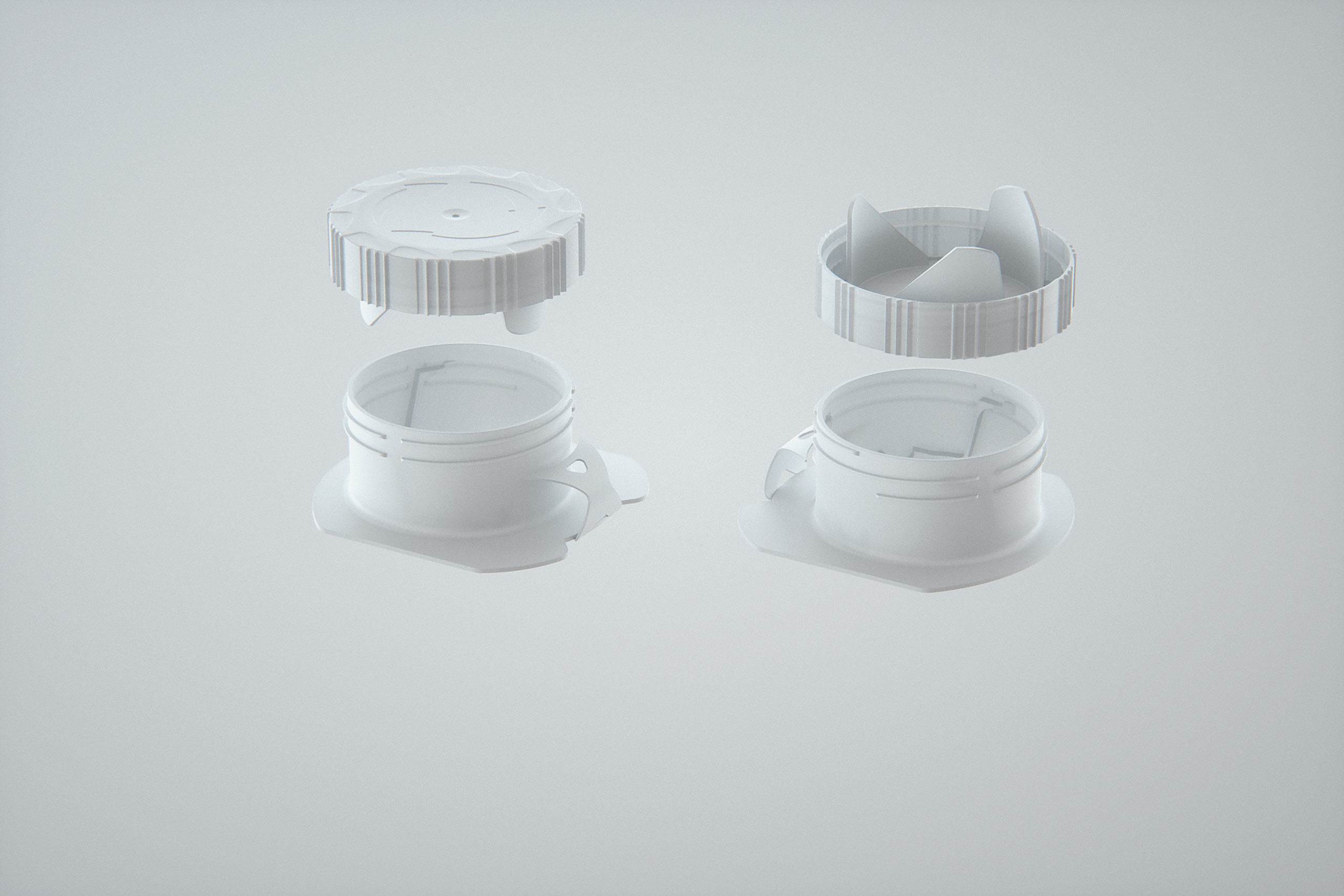 3D model of the SIG Combibloc Slimline 500ml packaging with tethered cap CombiCap