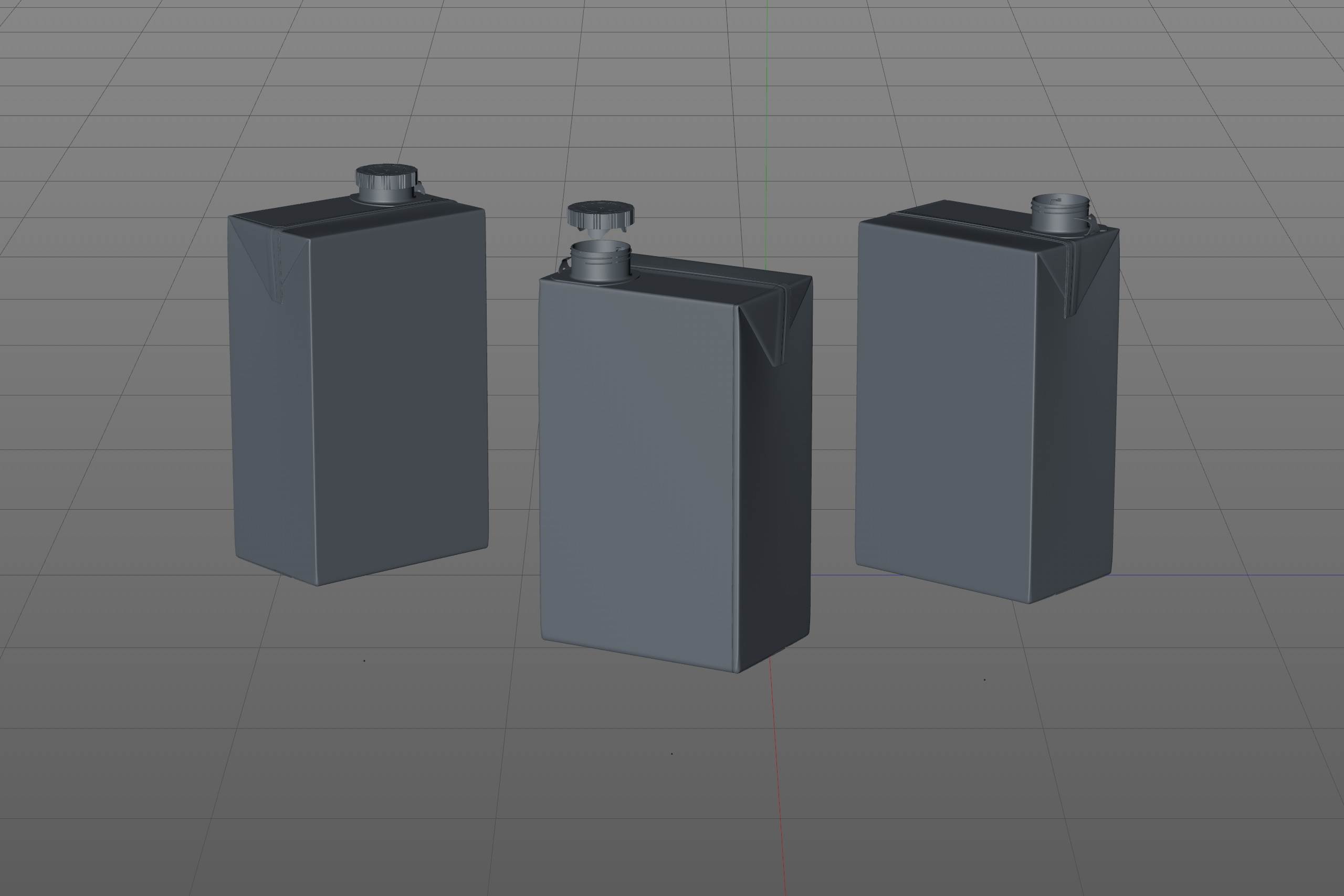 Packaging 3D model of the SIG Combibloc Slimline 750ml with tethered cap CombiCap