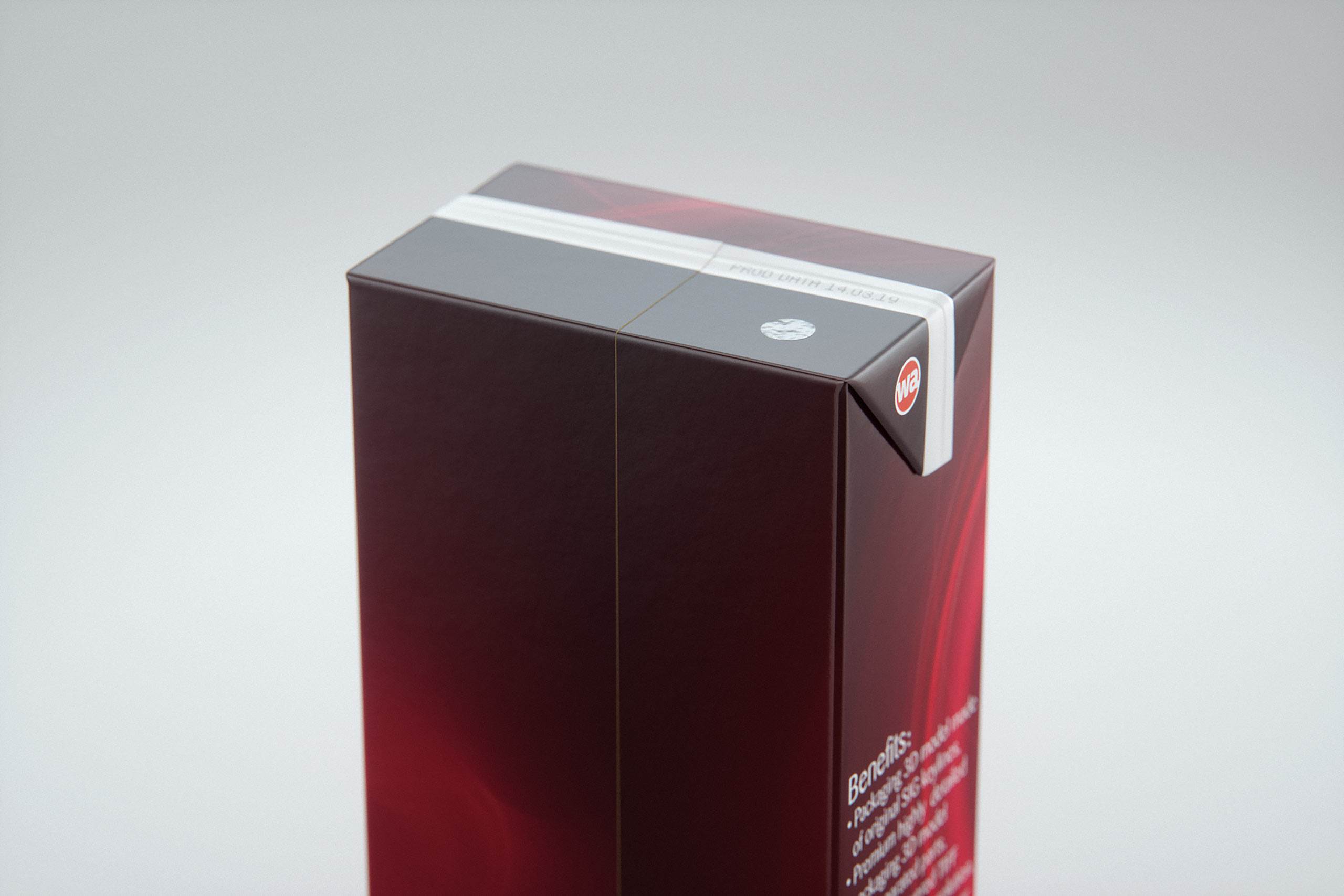 SIG CombiBloc Small 300ml with perforation and a straw hole packaging 3D model pak