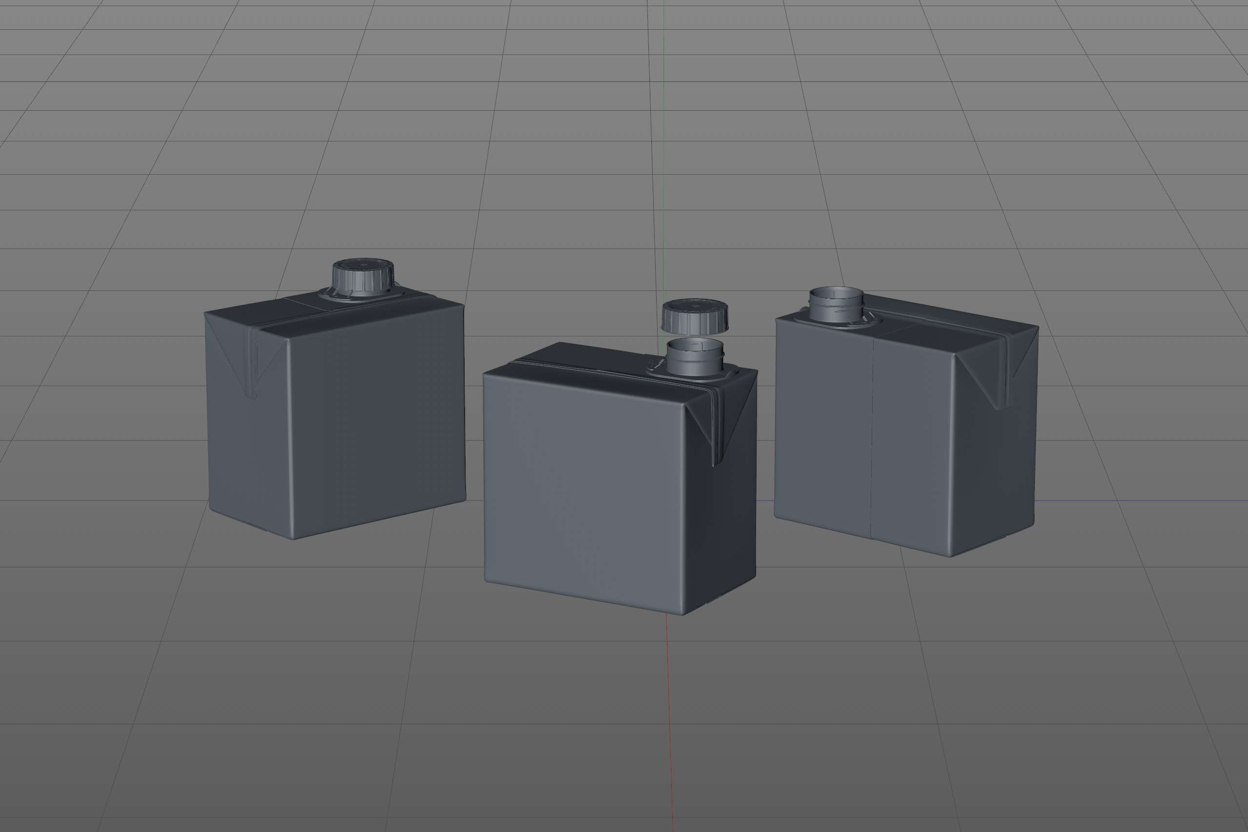 SIG Combibloc Standard 500ml packaging 3d model with CombiSwift closure