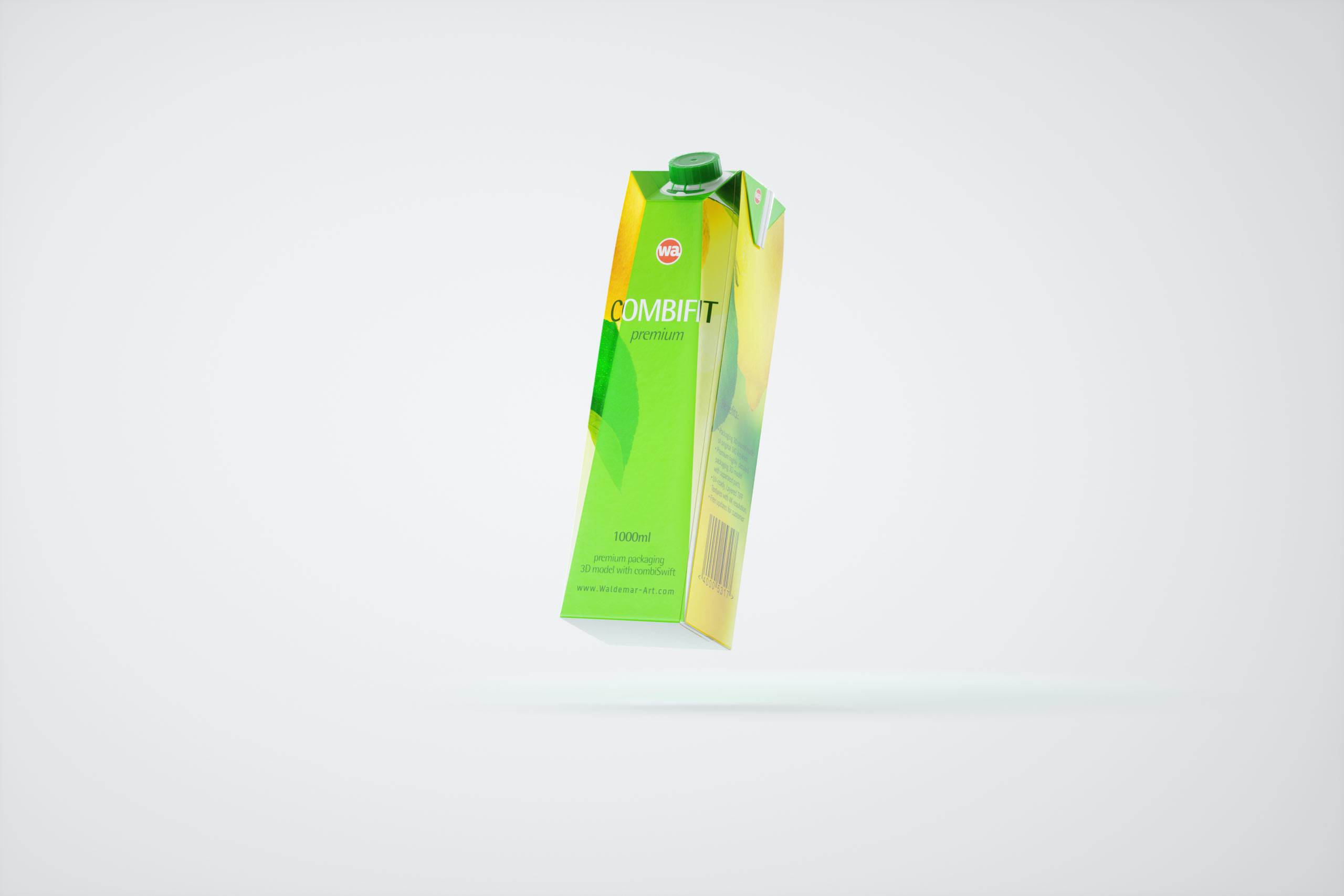 SIG Combifit Premium 1000ml with CombiSwift carton packaging 3D model