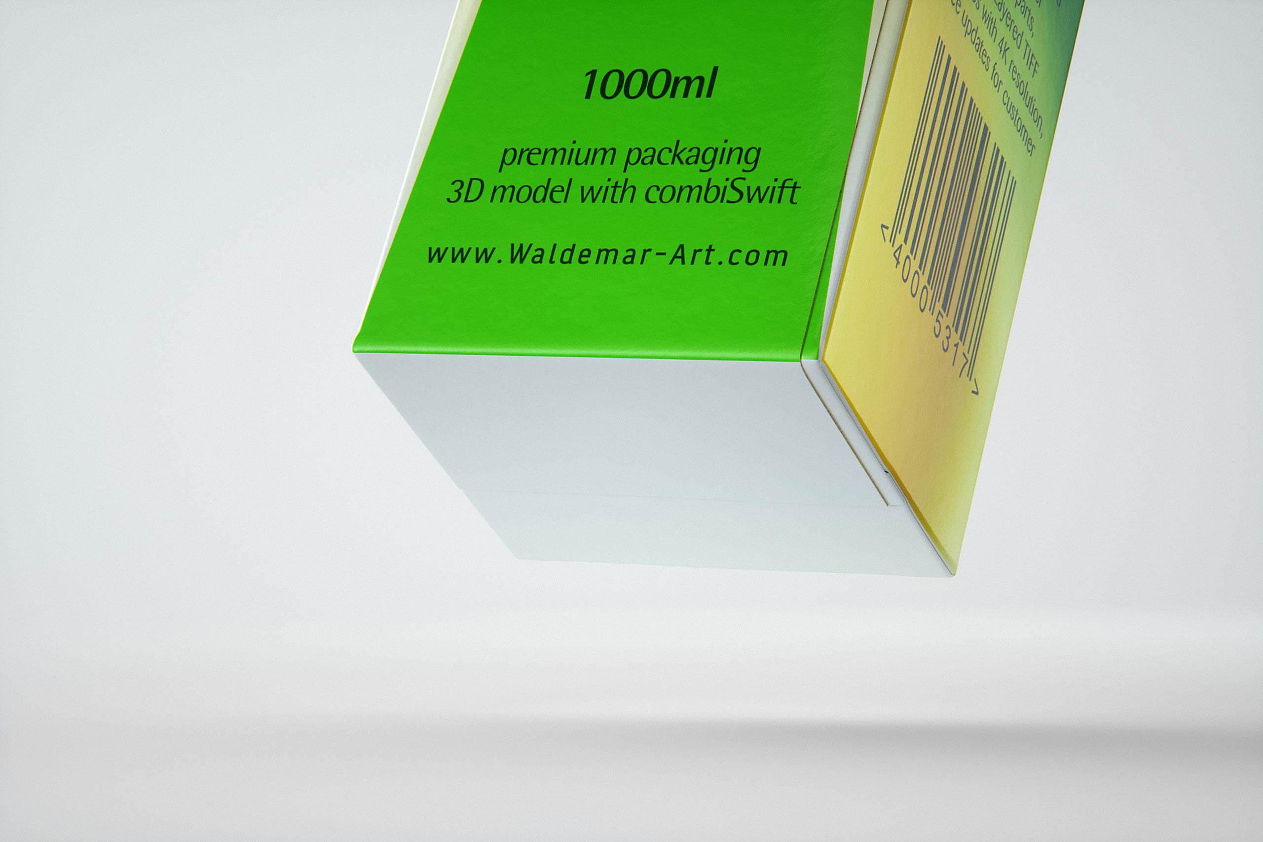 SIG Combifit Premium 1000ml with CombiSwift carton packaging 3D model