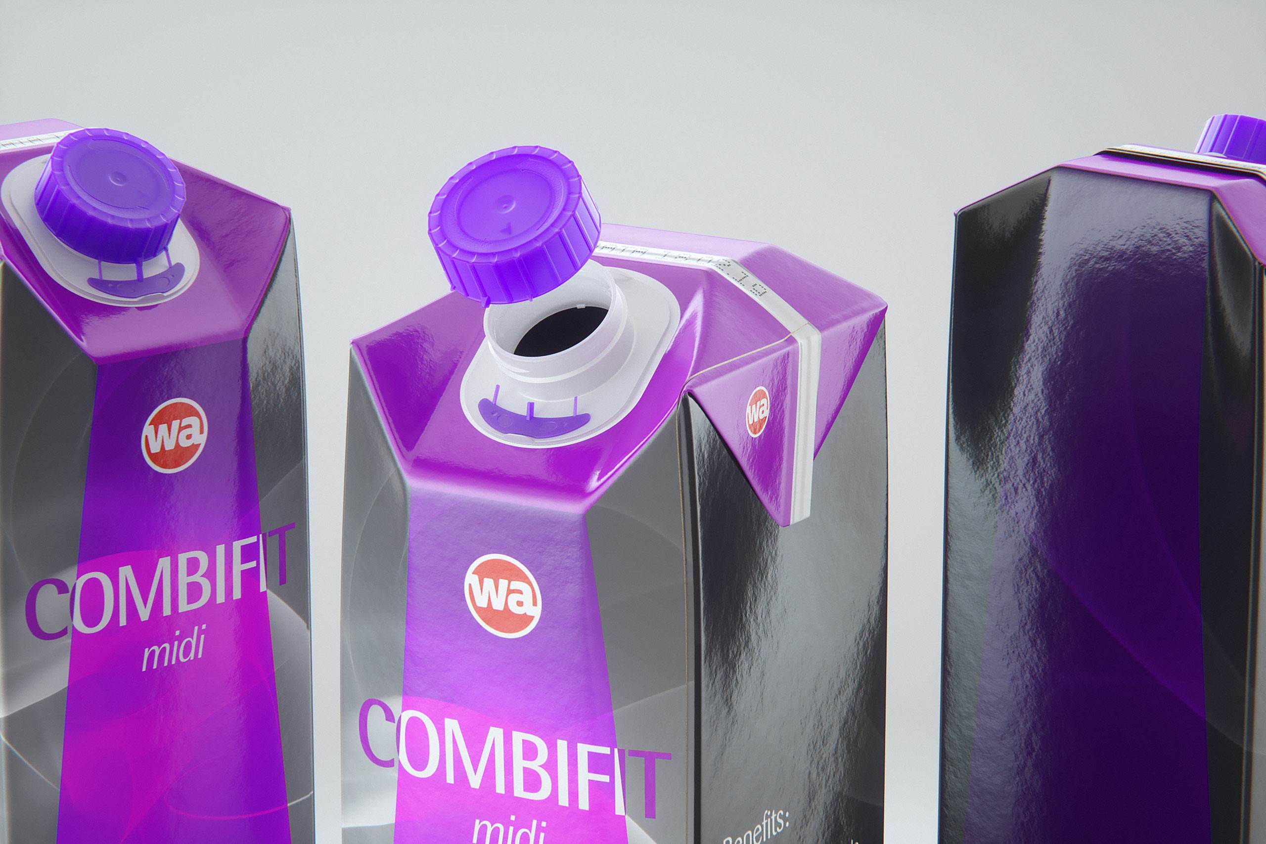 SIG combiFit Midi 1000ml with combiSwift closure packaging 3D model